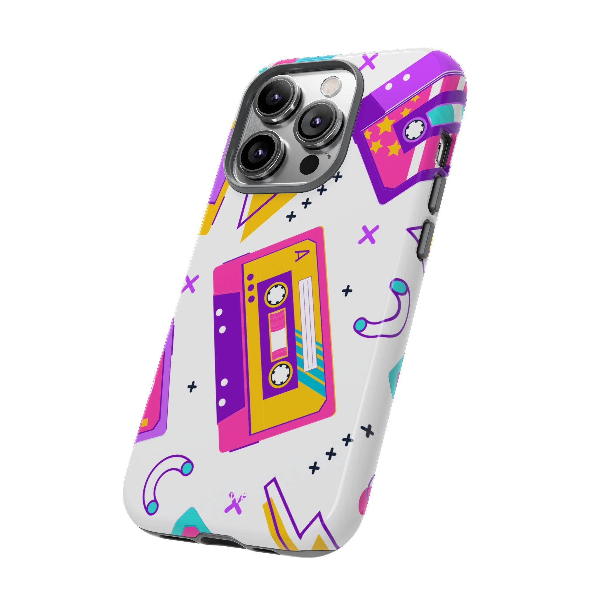 Retro Cassette Chaos - iPhone Case