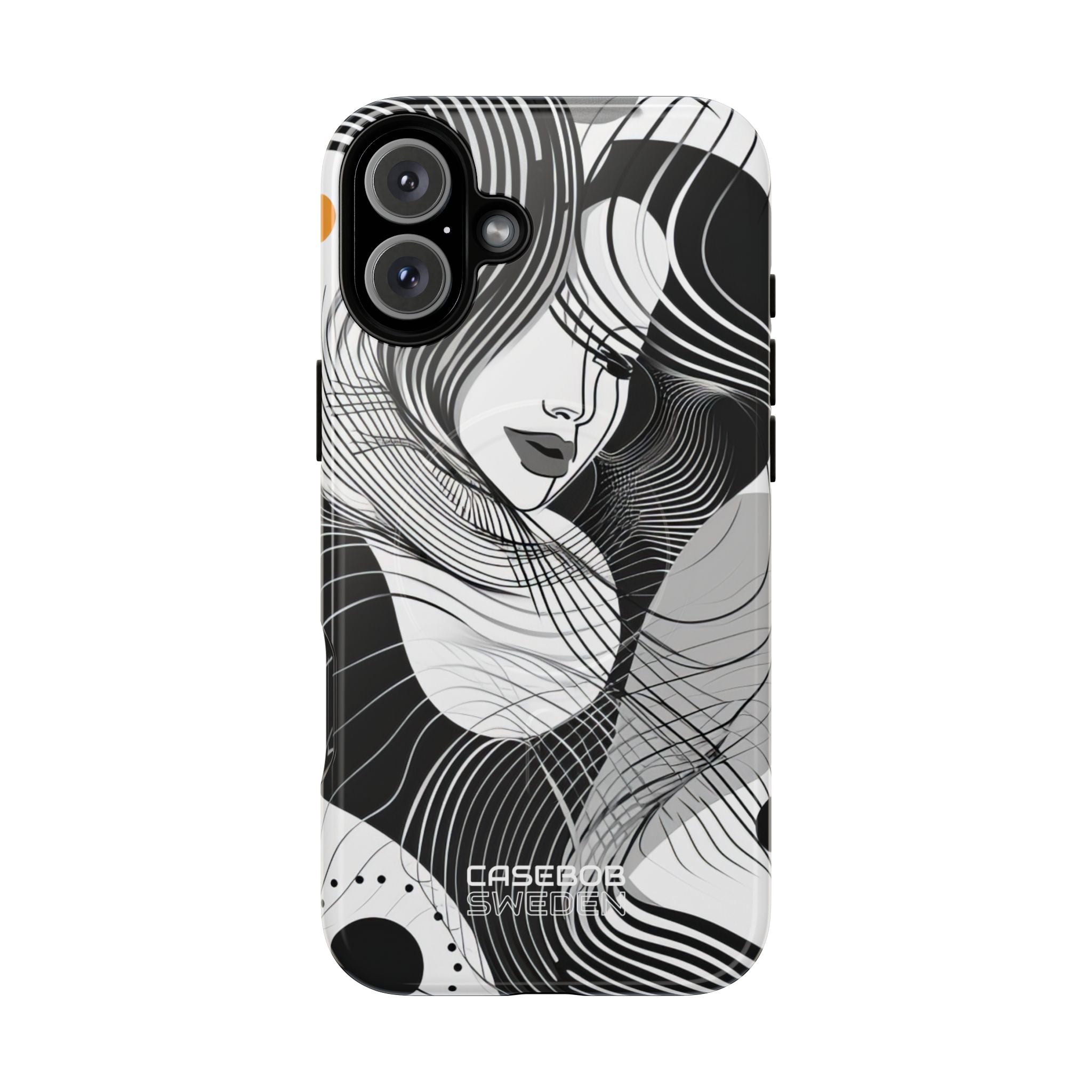 Orange Wave Motion iPhone 16 - Tough+