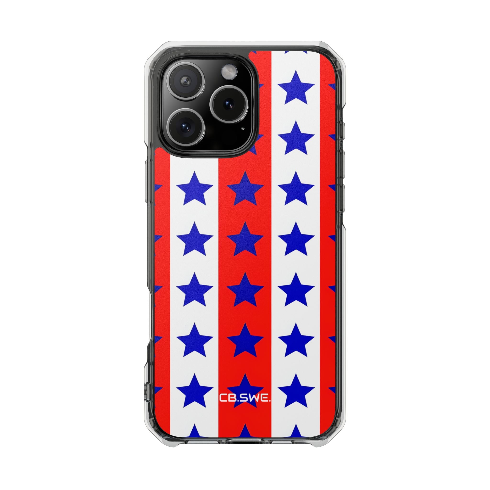 Patriotic American Flag Inspired Seamless iPhone 16 - Impact Clear+