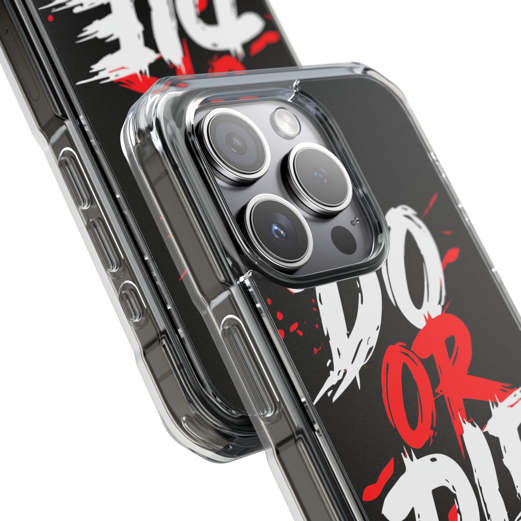 Red White Do or Die Motivational iPhone 15 - Impact Clear+
