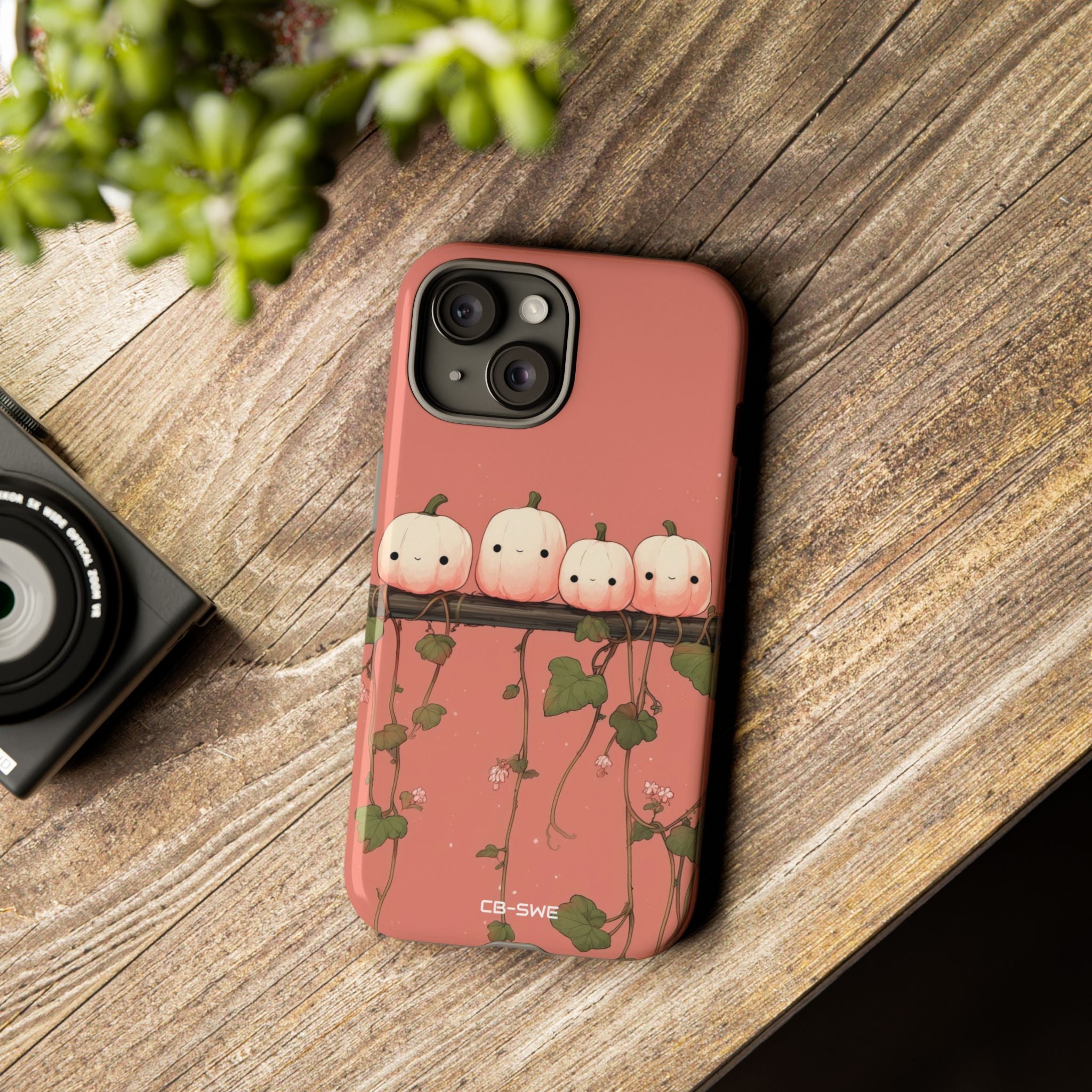 Pumpkins Greet Vines - iPhone Case