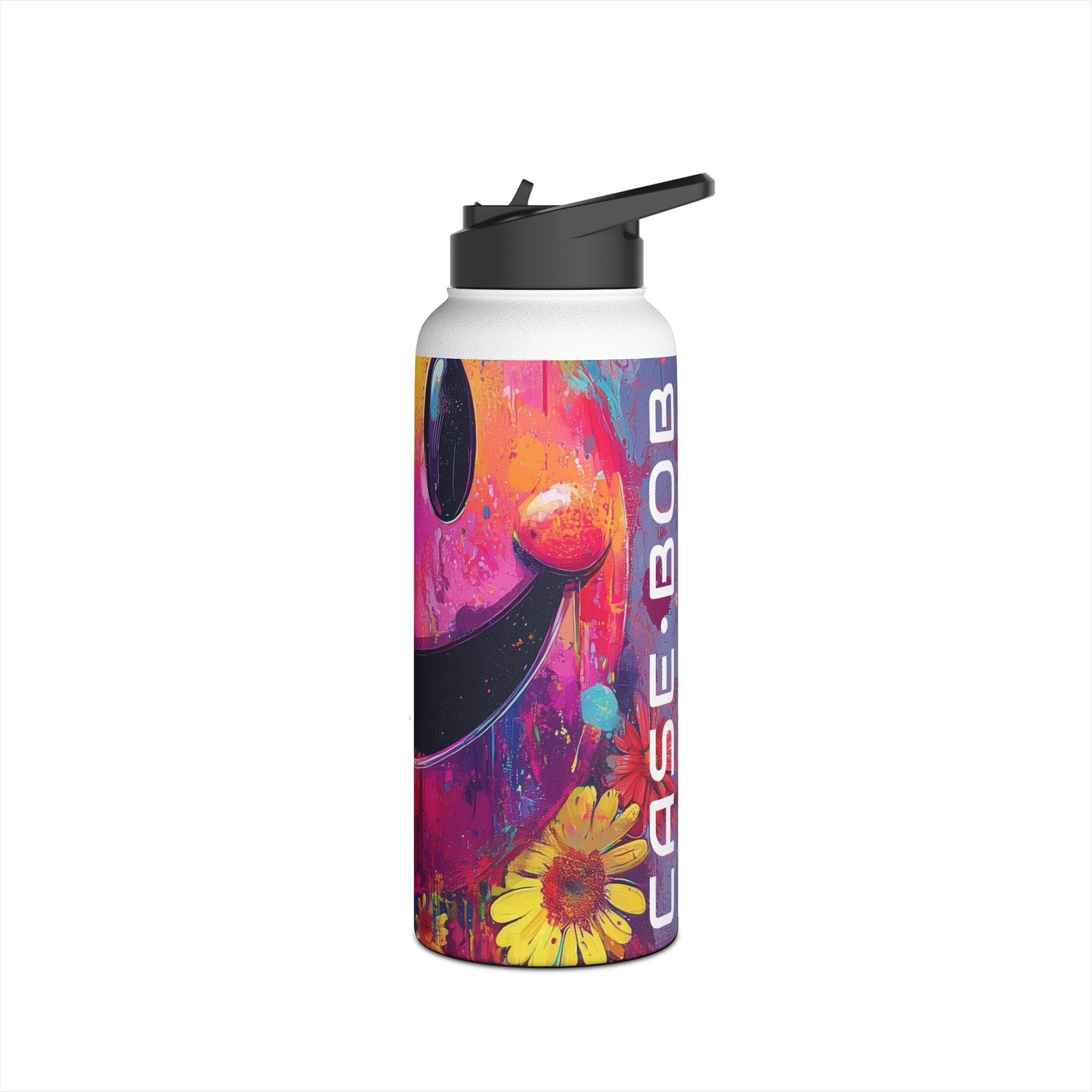 Smiley Bloom Drip - Stainless Steel Water Bottle