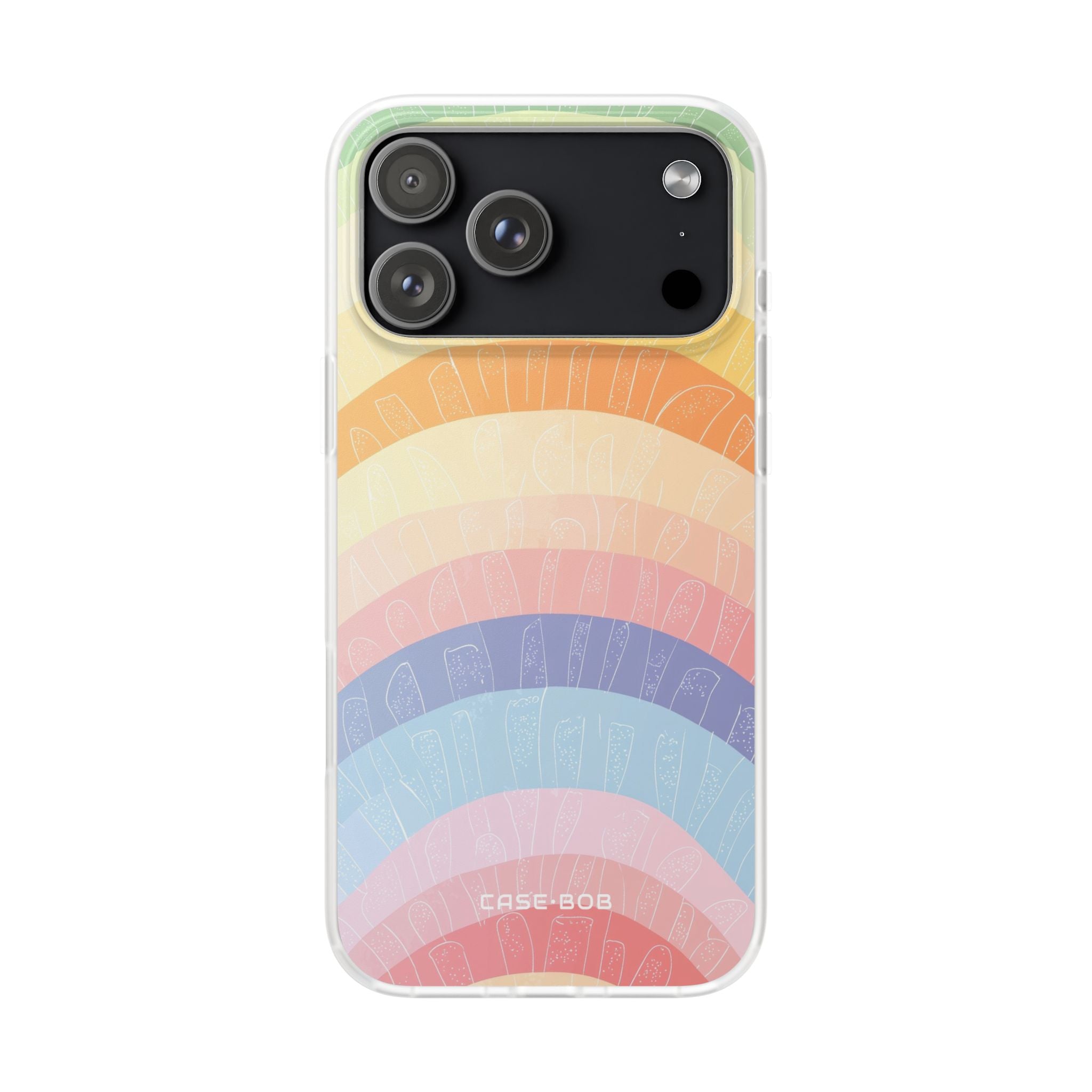 Pastel Rainbow Bands iPhone 17 Pro Max Case - Soft