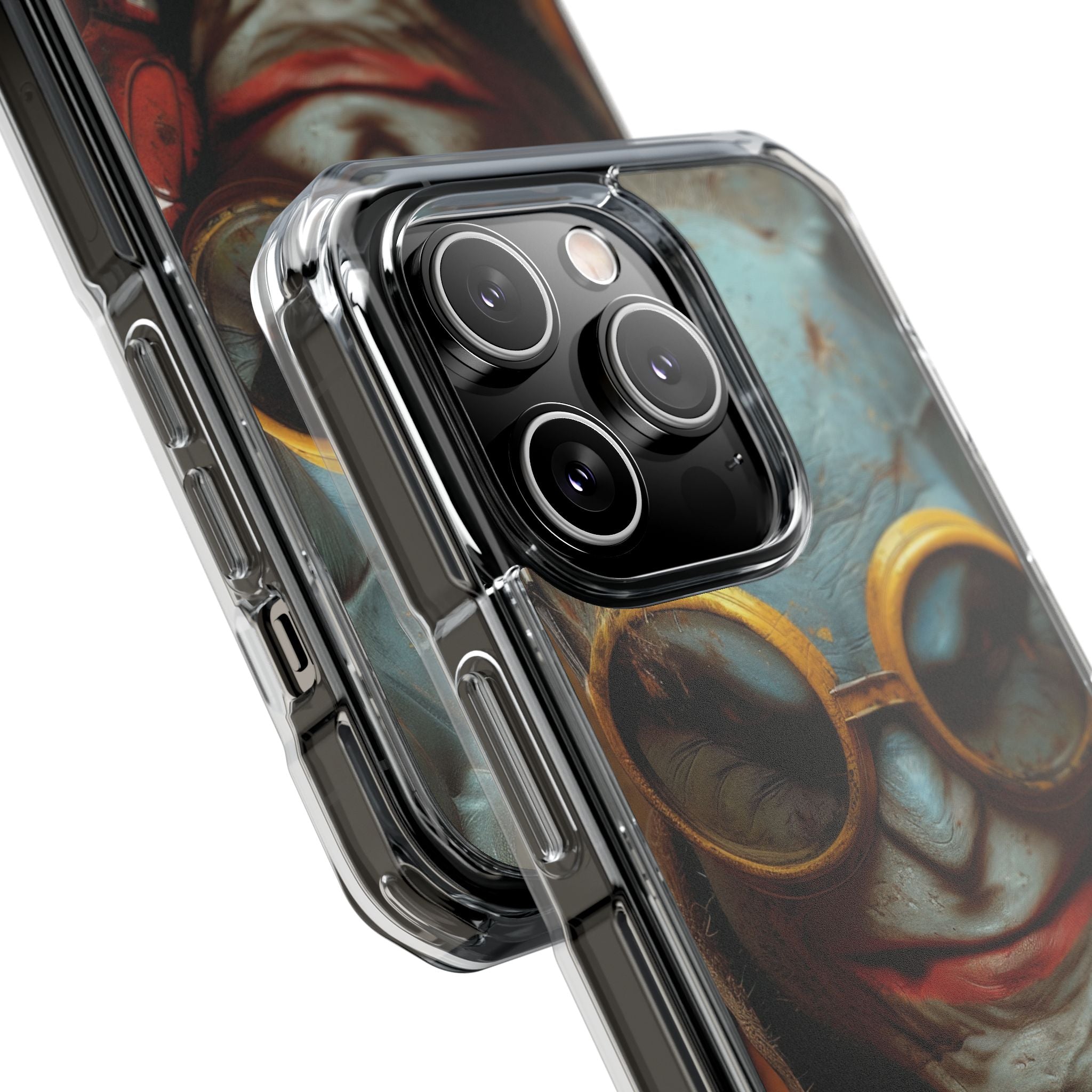 Steampunk Masked Adventurer iPhone 14 - Impact Clear+