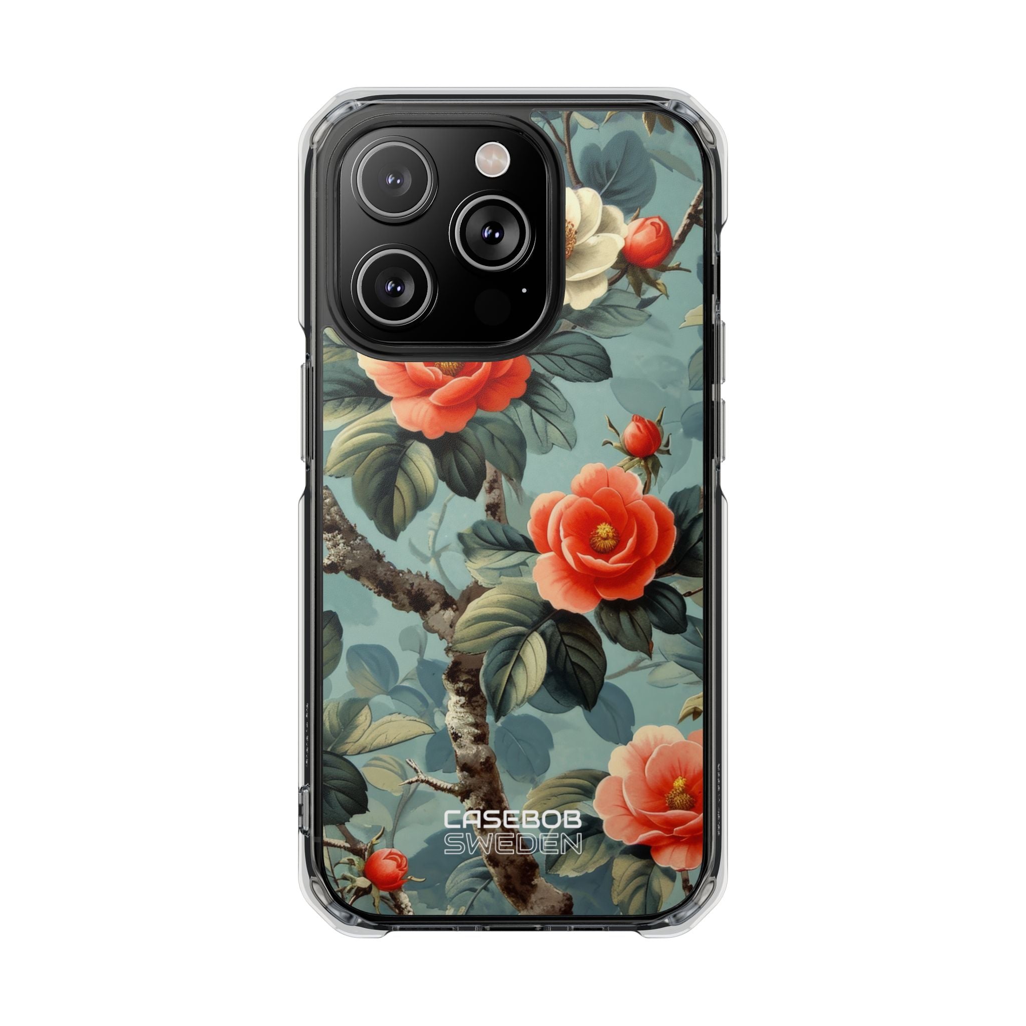 Coral Blossom Tapestry iPhone 14 - Impact Clear+