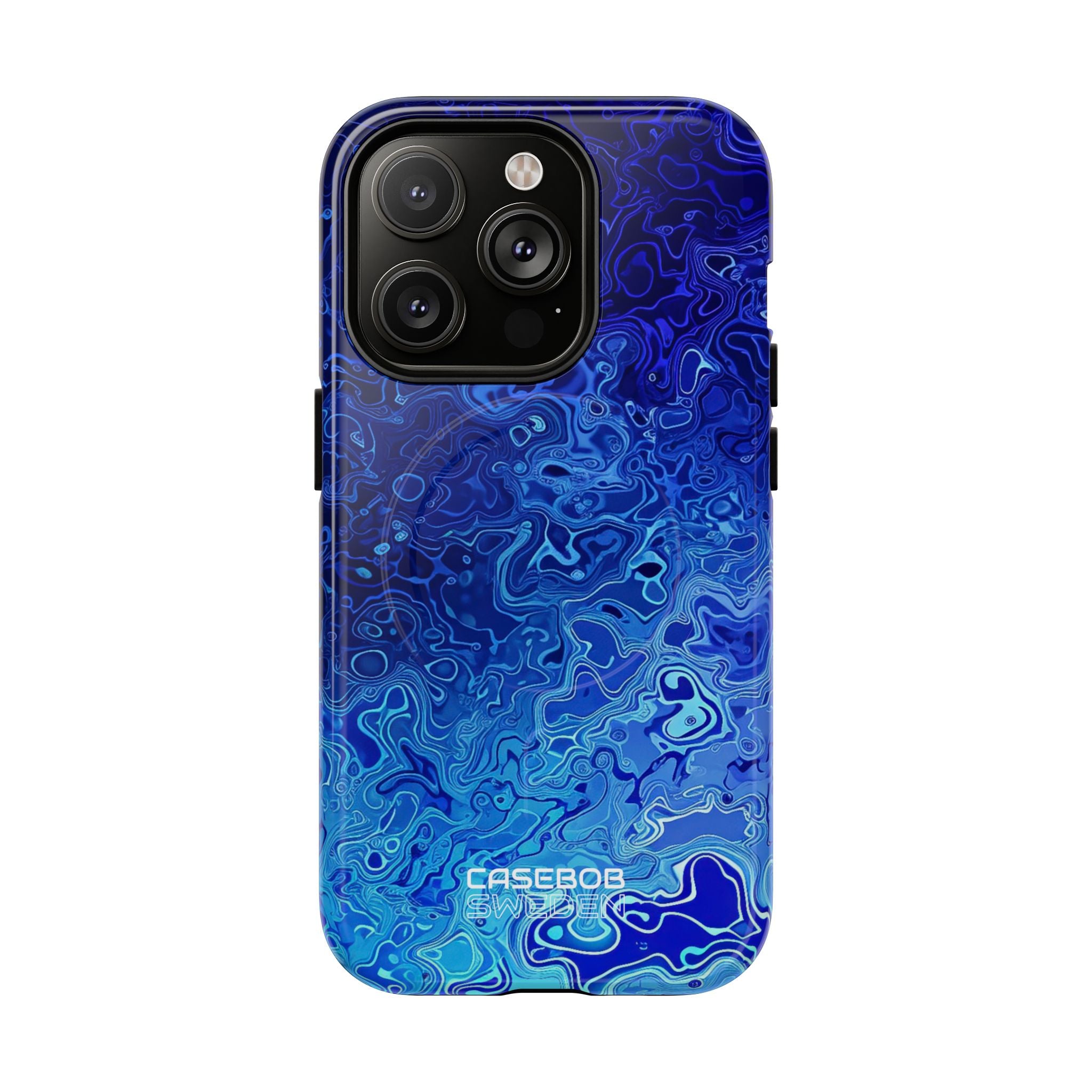 Swirling Blue Currents iPhone 14 - Tough+