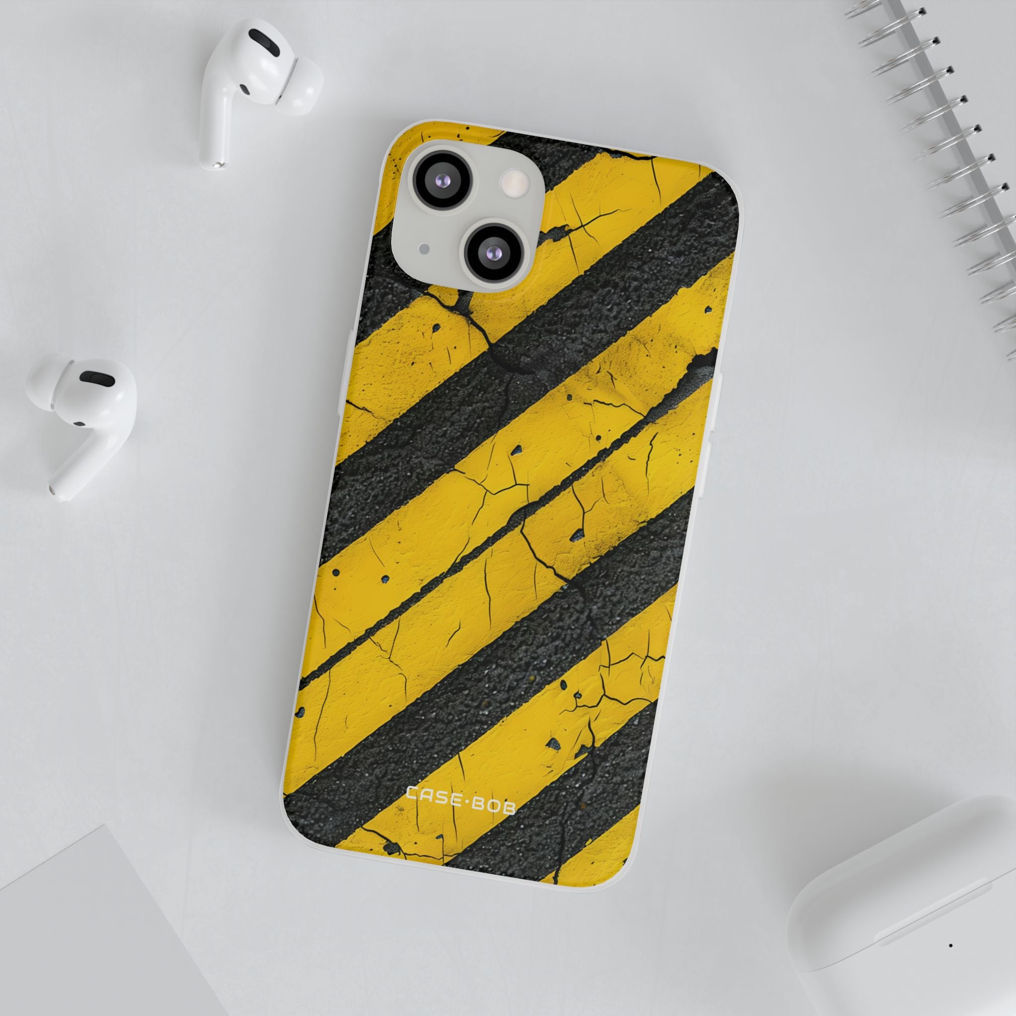 Yellow Stripe Distress iPhone 13 - Soft