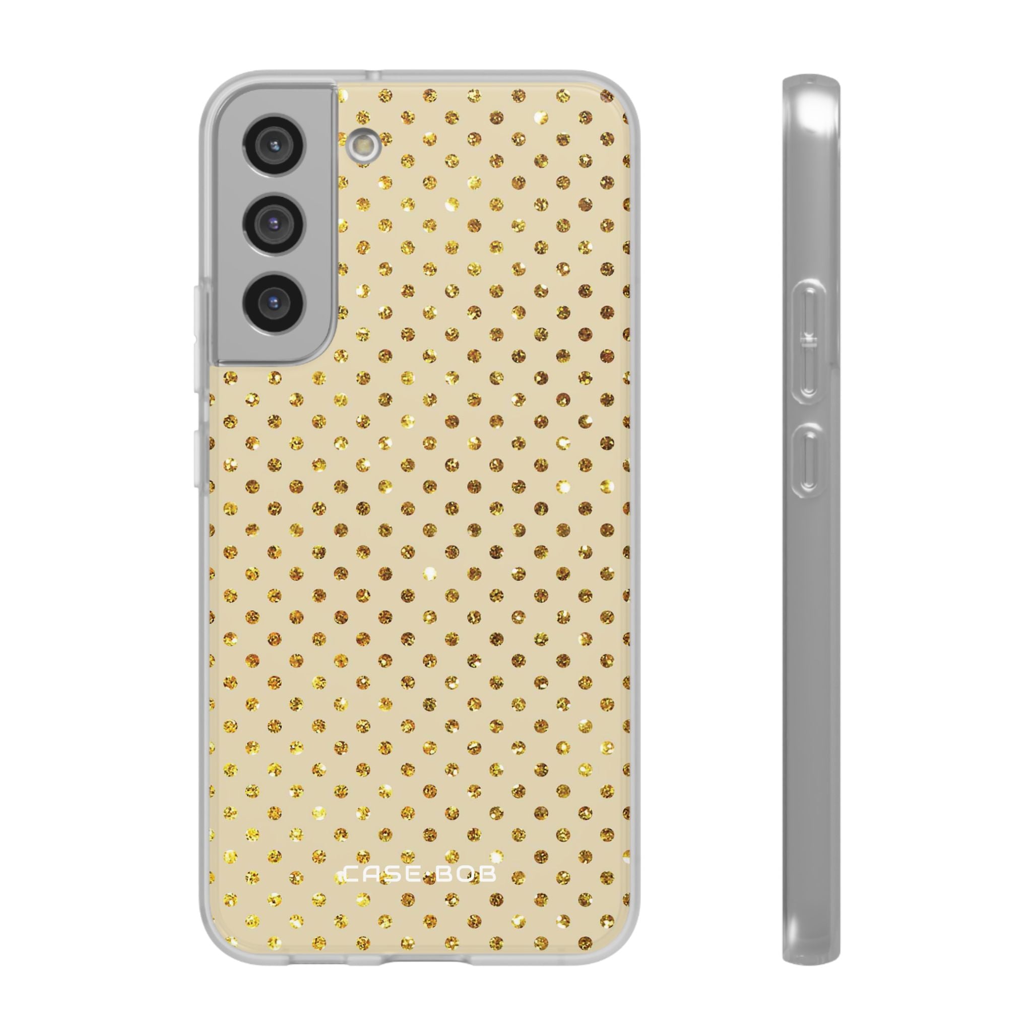 Gold Sparkle Grid Samsung S22 Plus Case - Soft