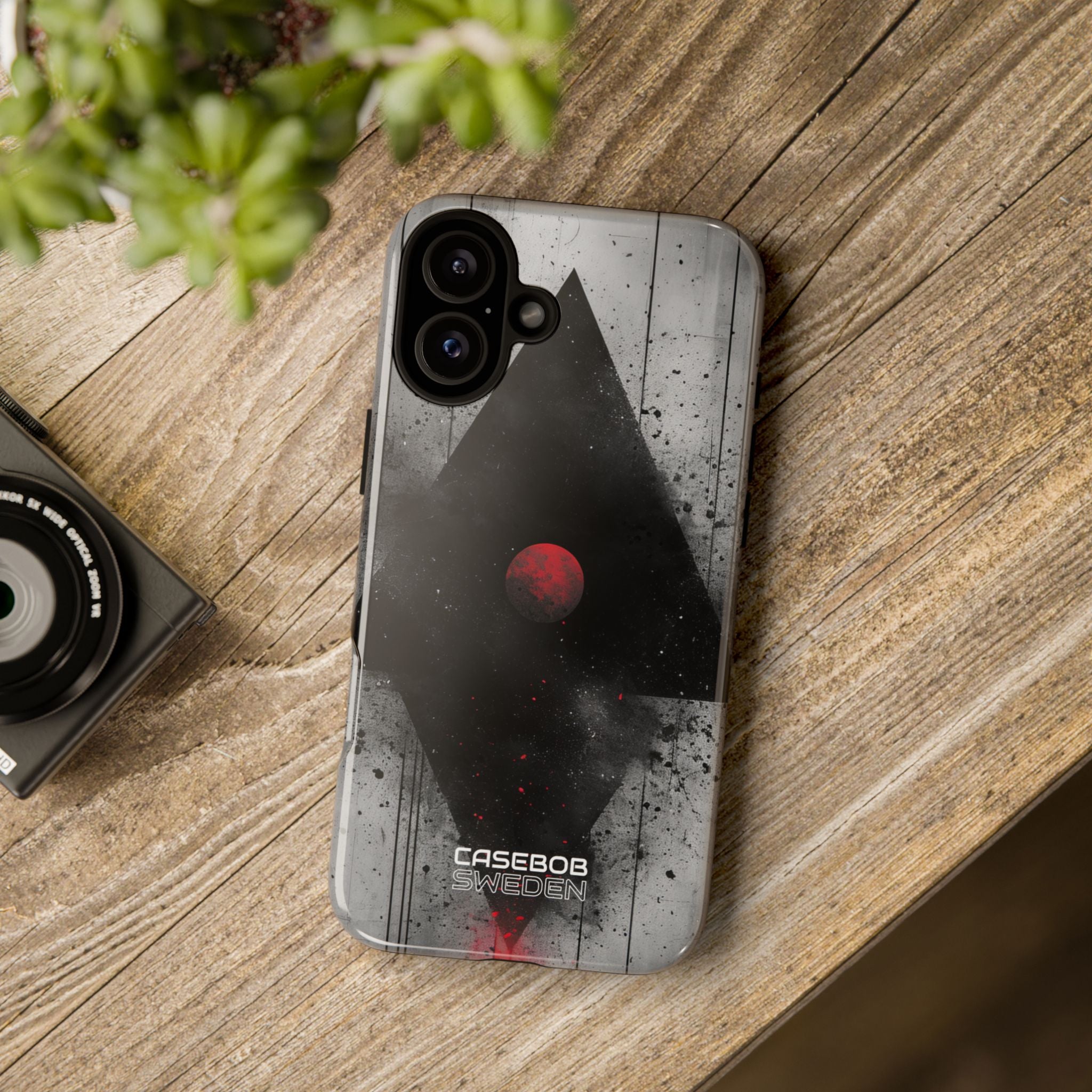 Crimson Core Geometry iPhone 16 - Tough