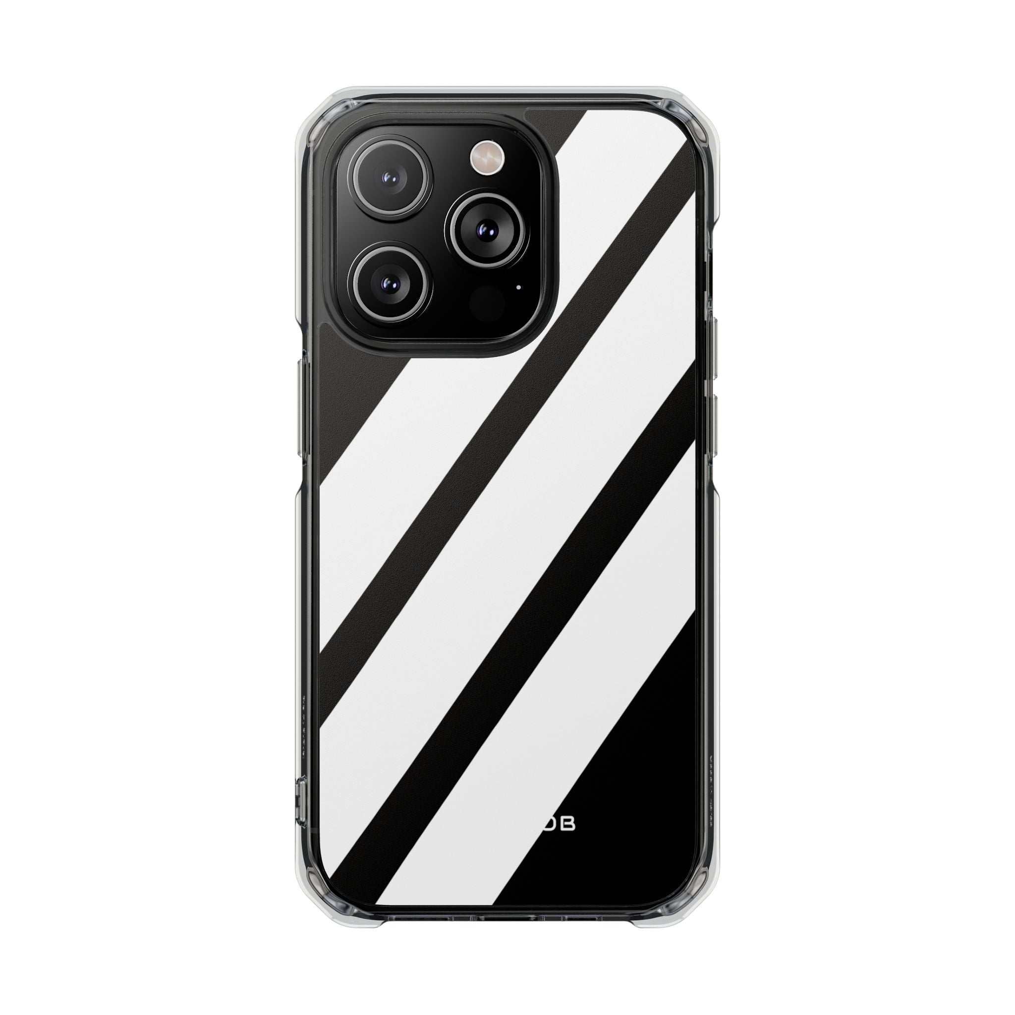 Diagonal Bands Noir iPhone 14 Pro Case - Impact