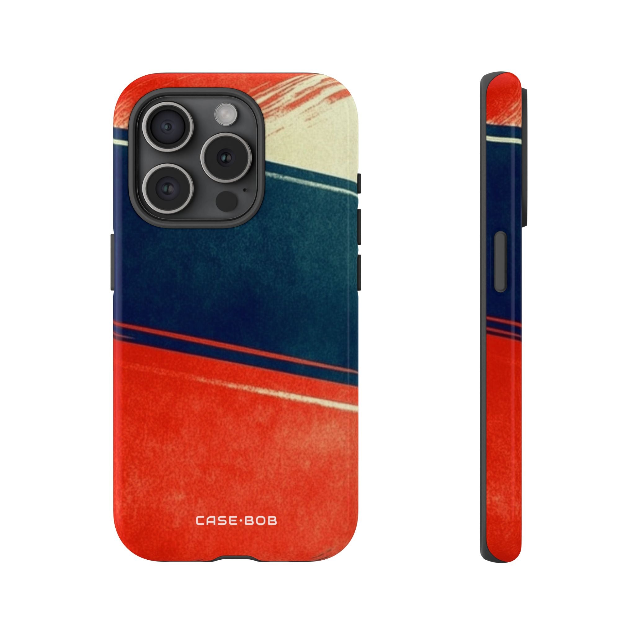 Blue Diagonal Motion iPhone 15 Pro Case - Tough