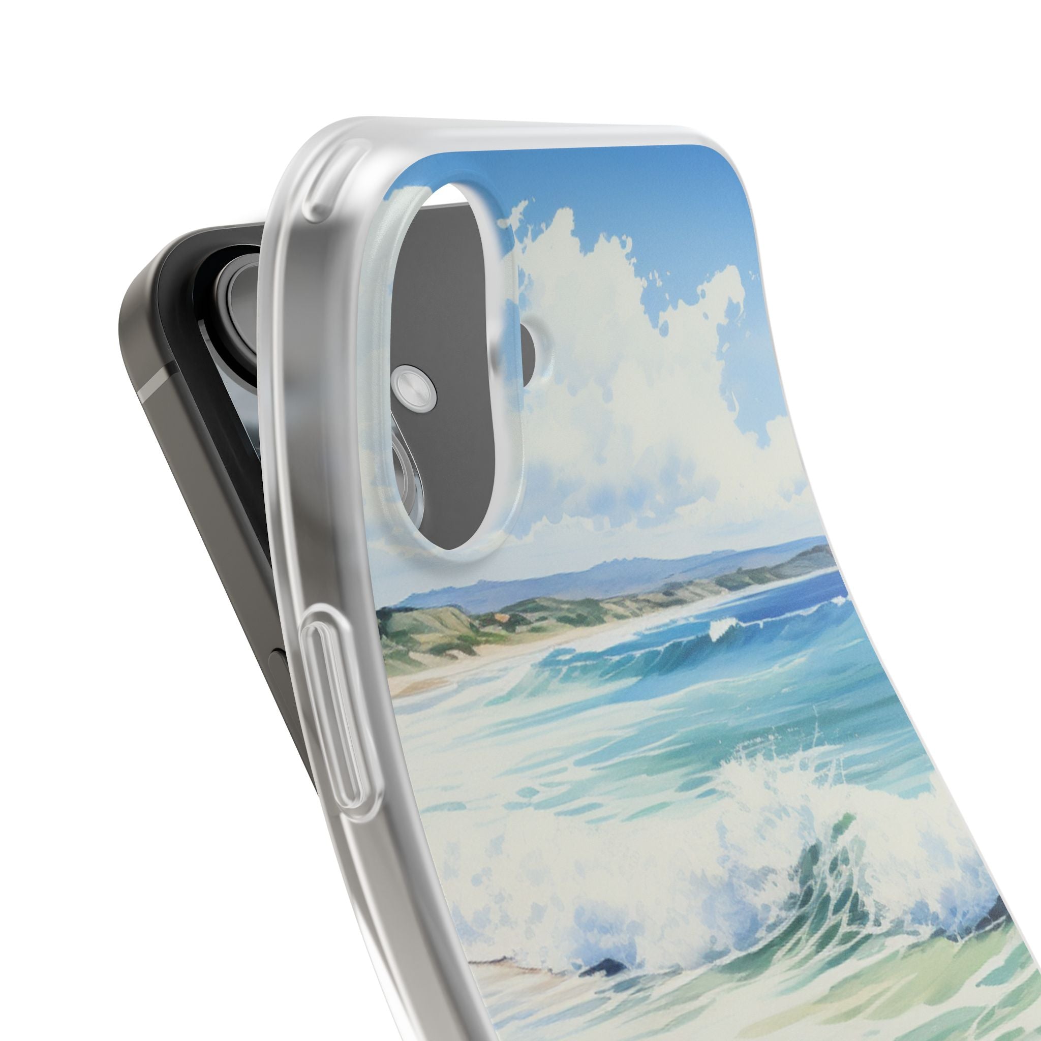 Foamy Wave Breeze iPhone 16 Plus Case - Soft