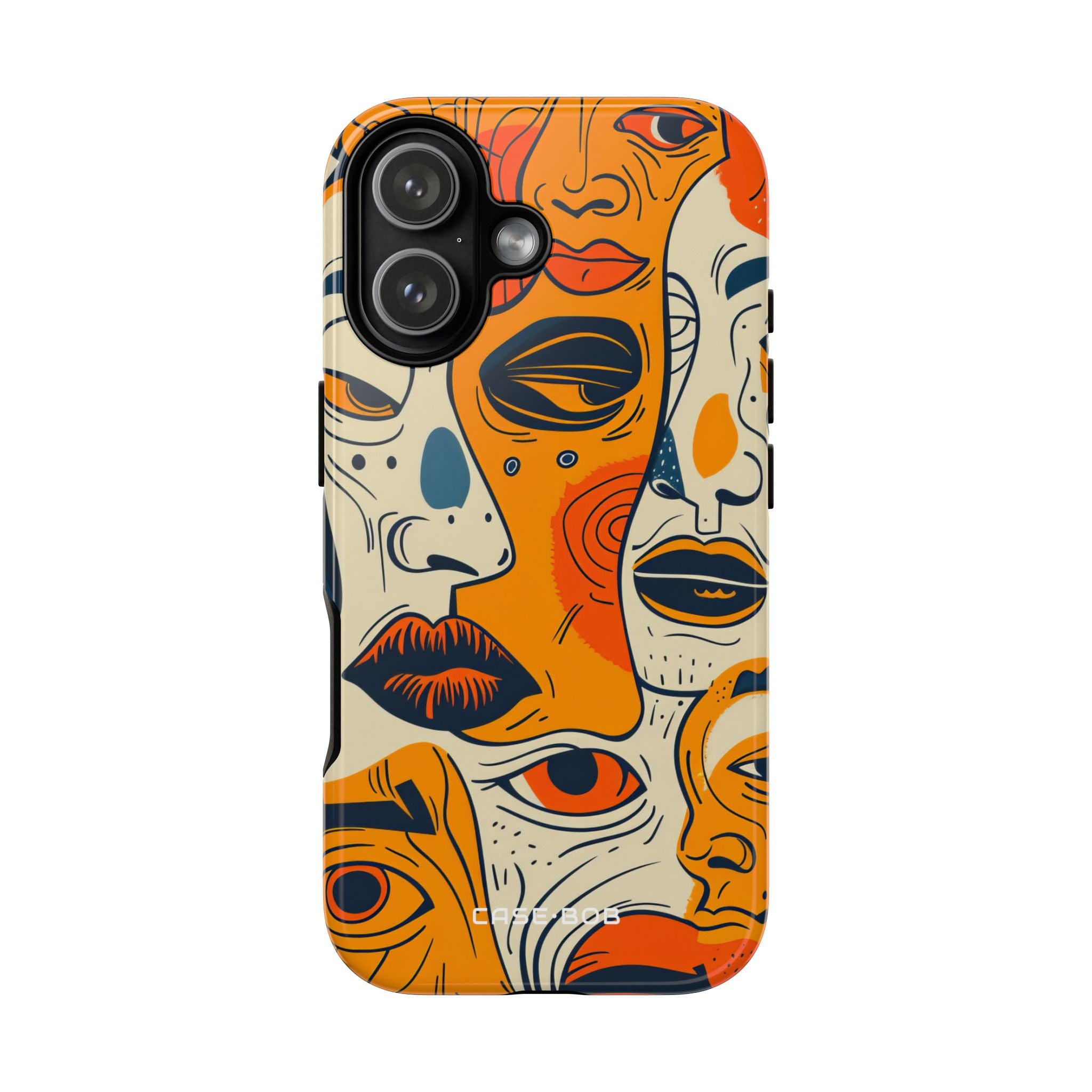 Tangled Faces Sunset iPhone 17 Case - Tough