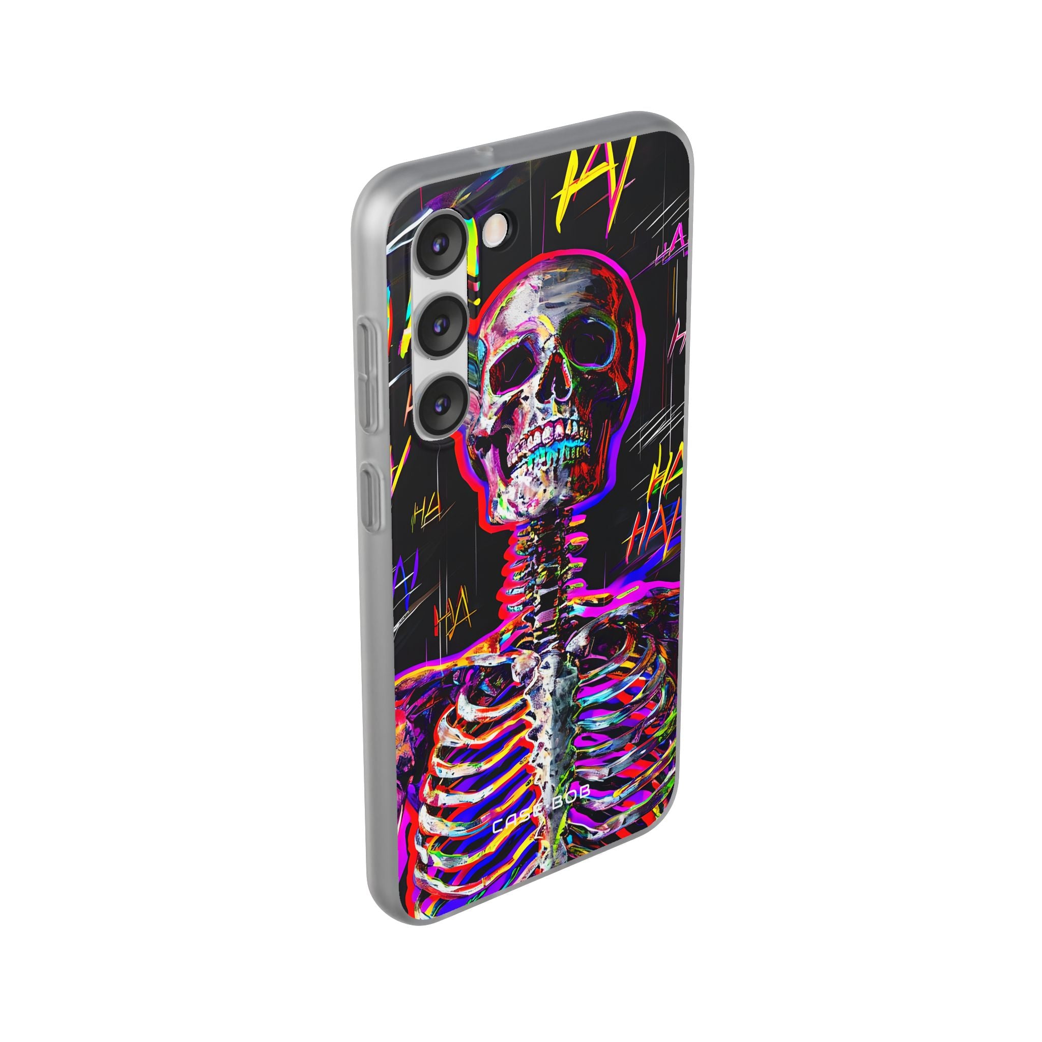 Neon Skeleton Laugh Samsung S23 Plus Case - Soft