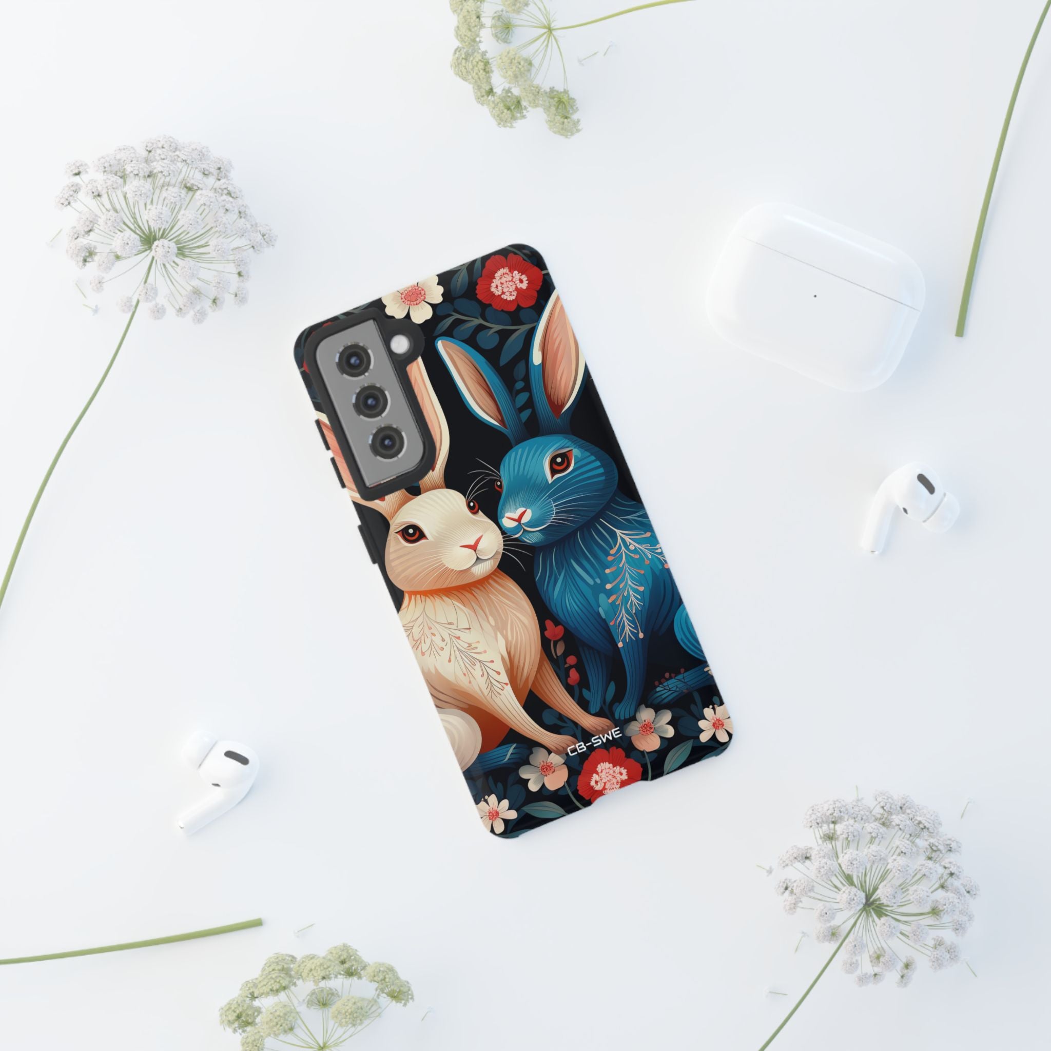 Rabbits Embrace Blossoms - Samsung Case