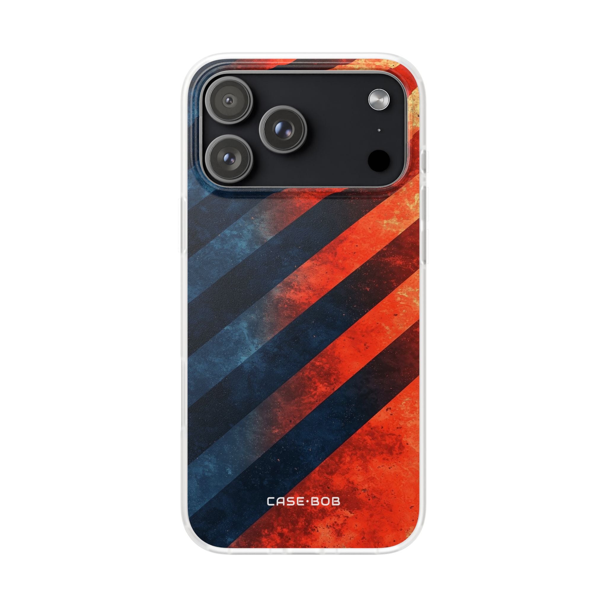 Diagonal Stripes Blaze iPhone 17 Pro Max Case - Soft