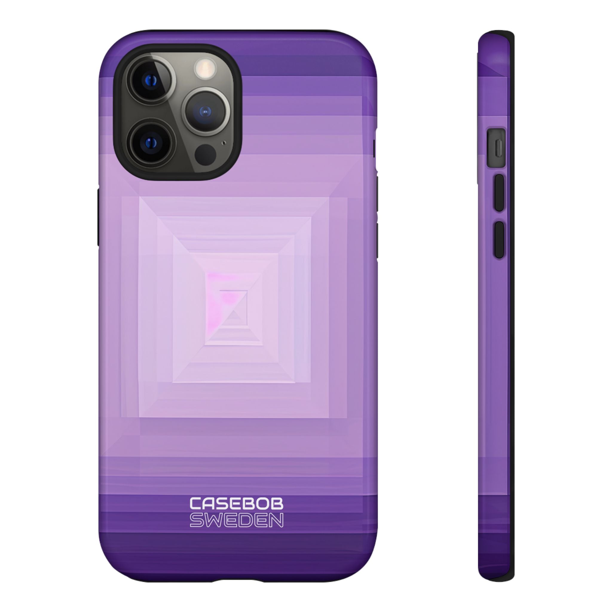 Purple Geometry Vortex iPhone 12 - Tough