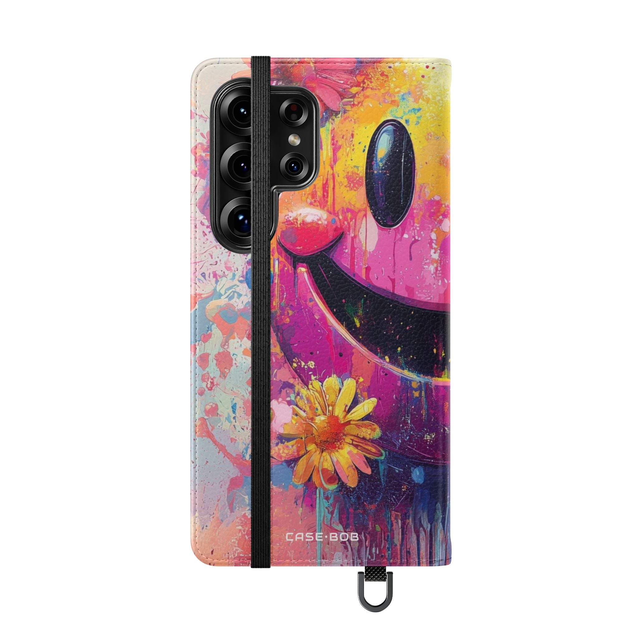 Smiley Bloom Drip - Samsung S25 Ultra Case - Lompakko