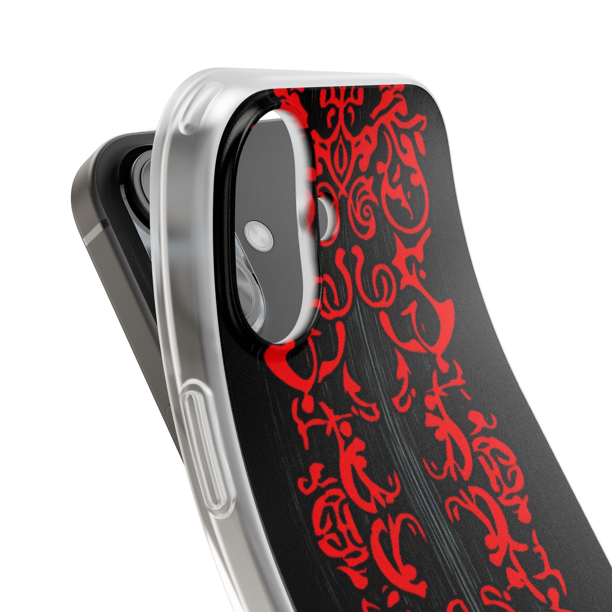 Crimson Spiral iPhone 16 Case - Soft