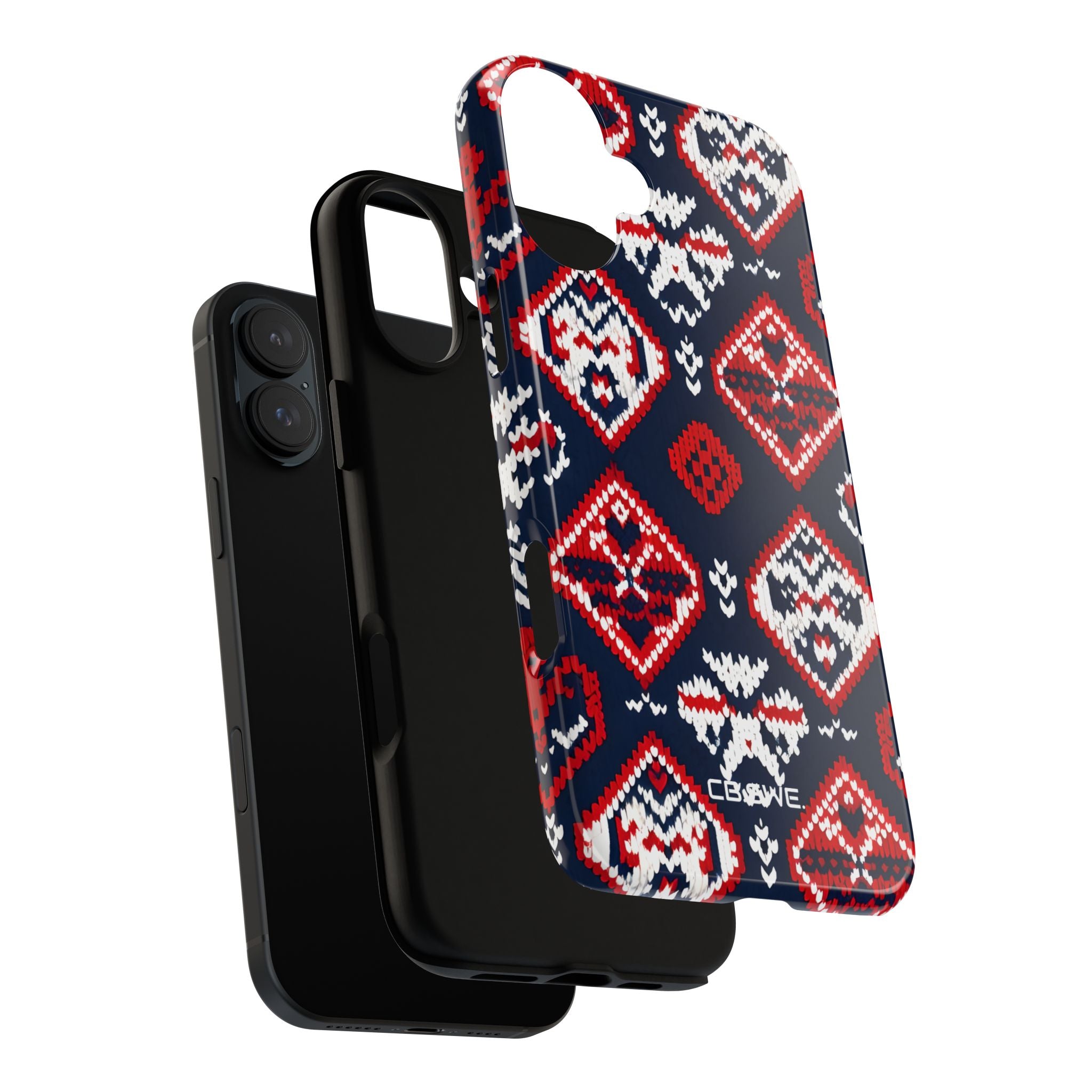 Festive Fair Isle Knitted Diamond Winter Clothing iPhone 16 - Tough