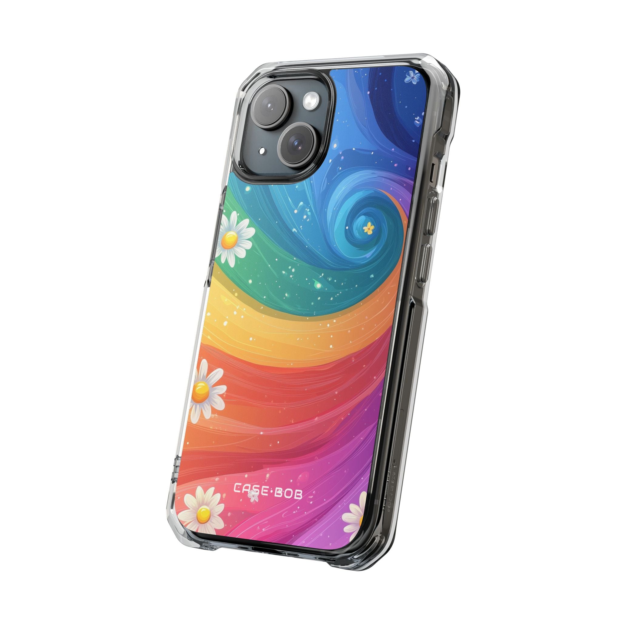 Rainbow Spiral Daisies iPhone 15 Case - Impact