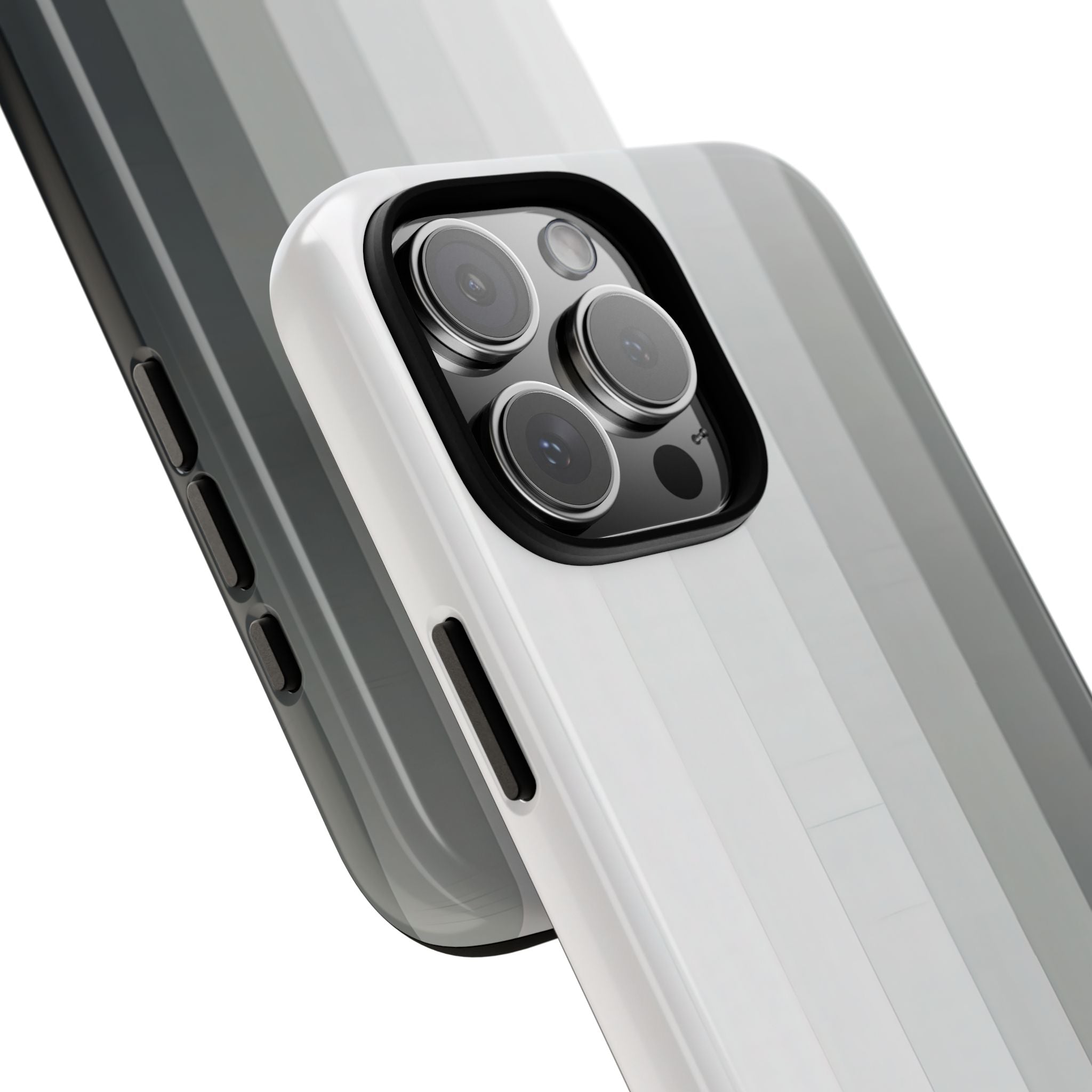 Silver Gradient Stripes iPhone 16 - Tough