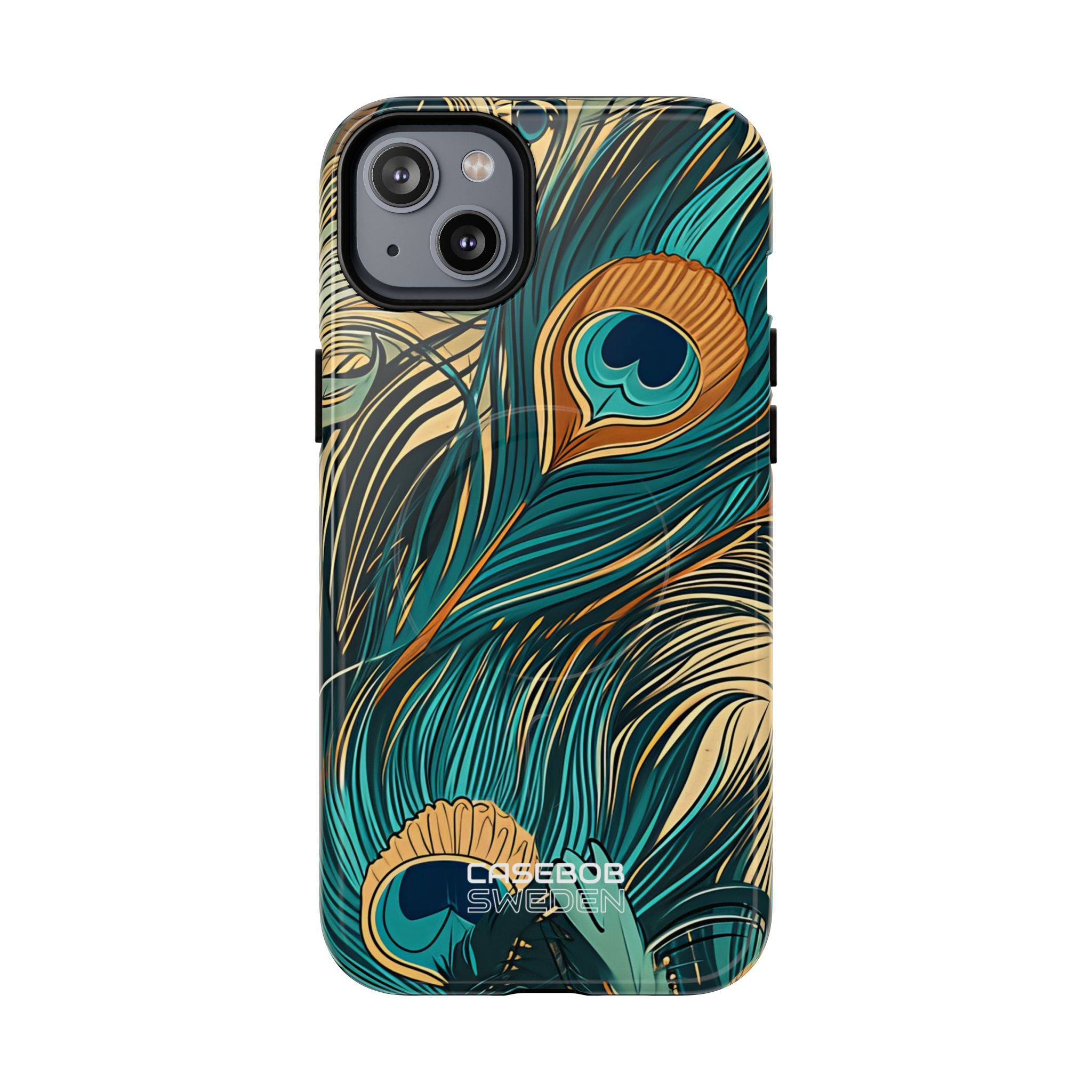 Peacock Feather Whirl iPhone 14 - Tough+