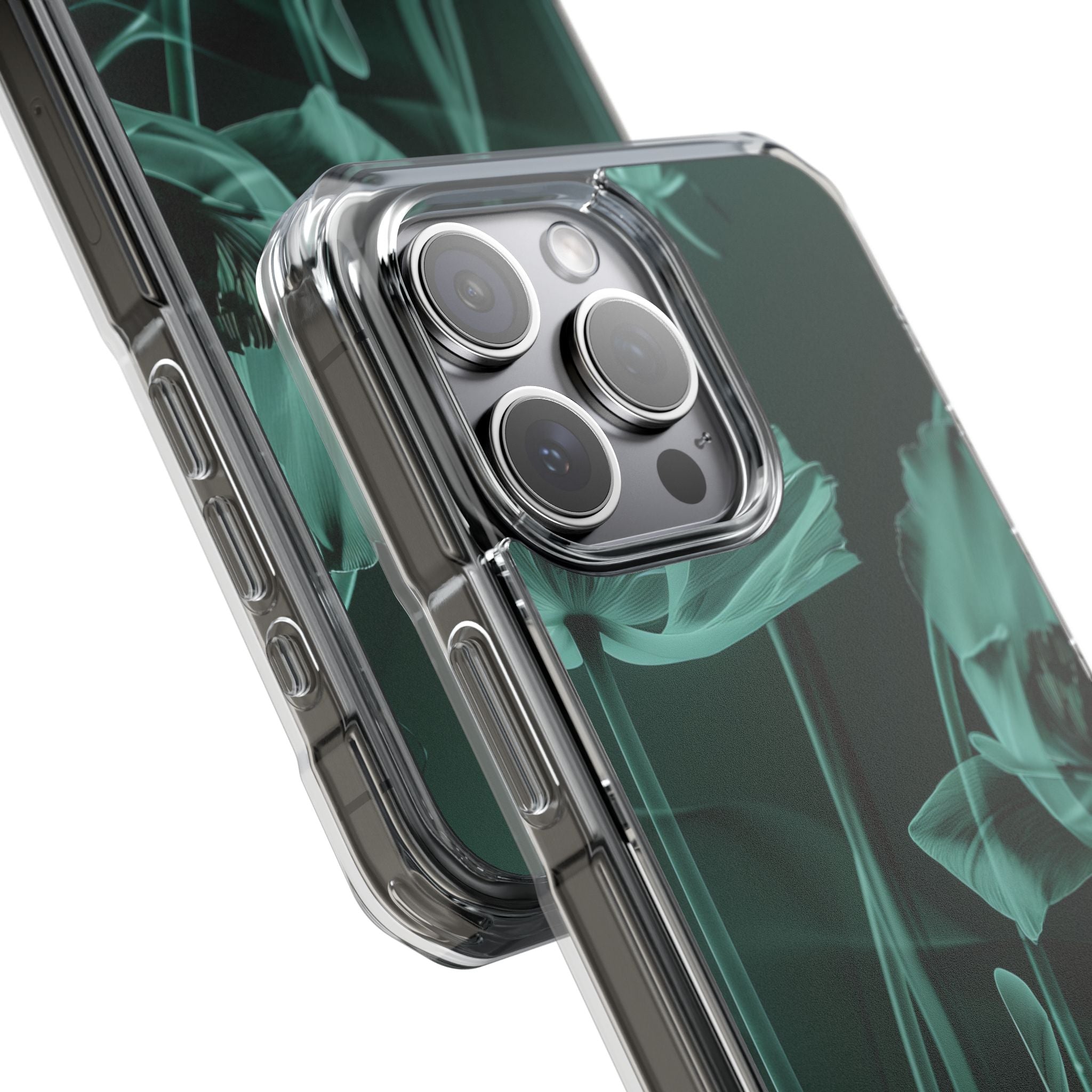 Teal Bloom Radiance iPhone 15 - Impact Clear+
