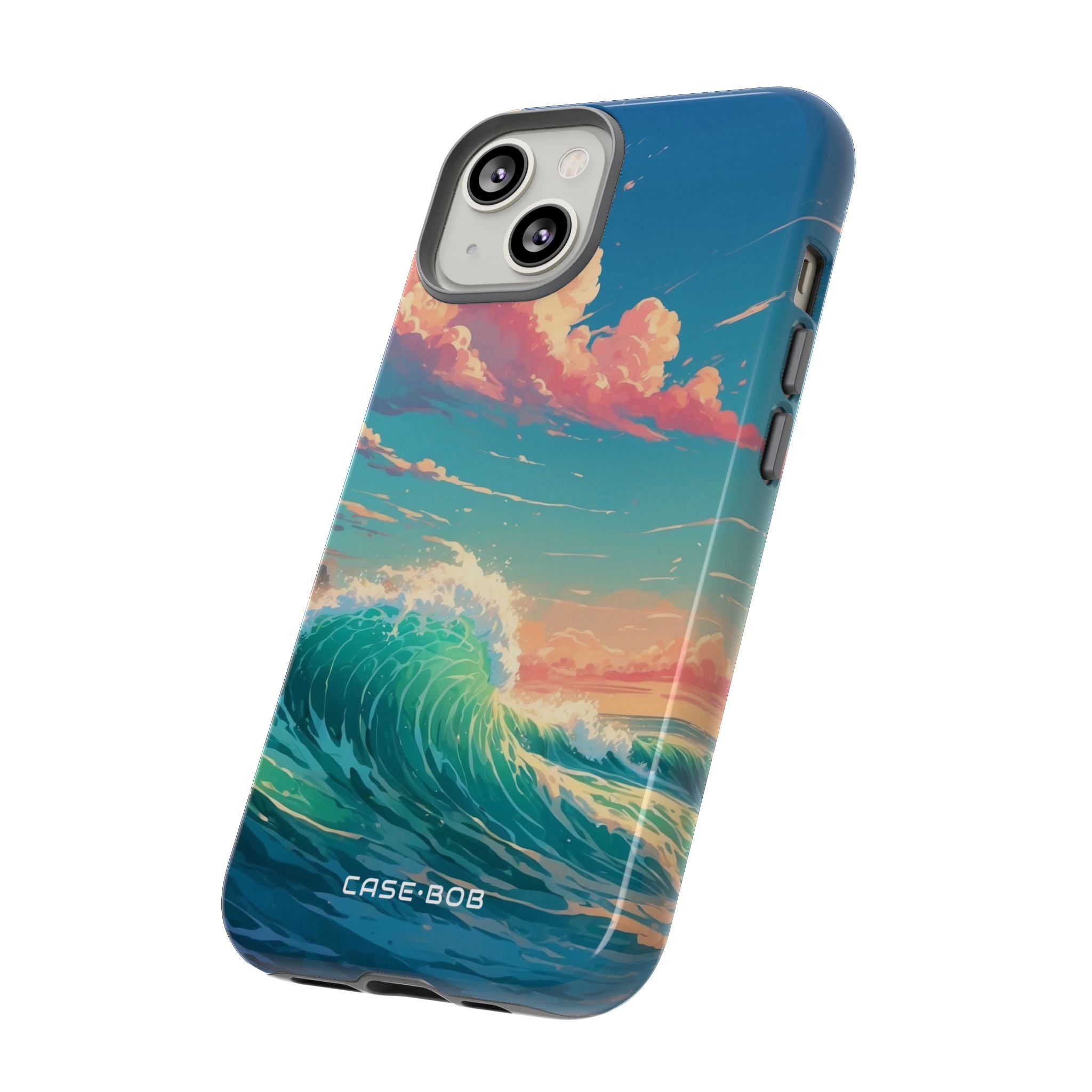 Turquoise Curl iPhone 14 Case - Tough