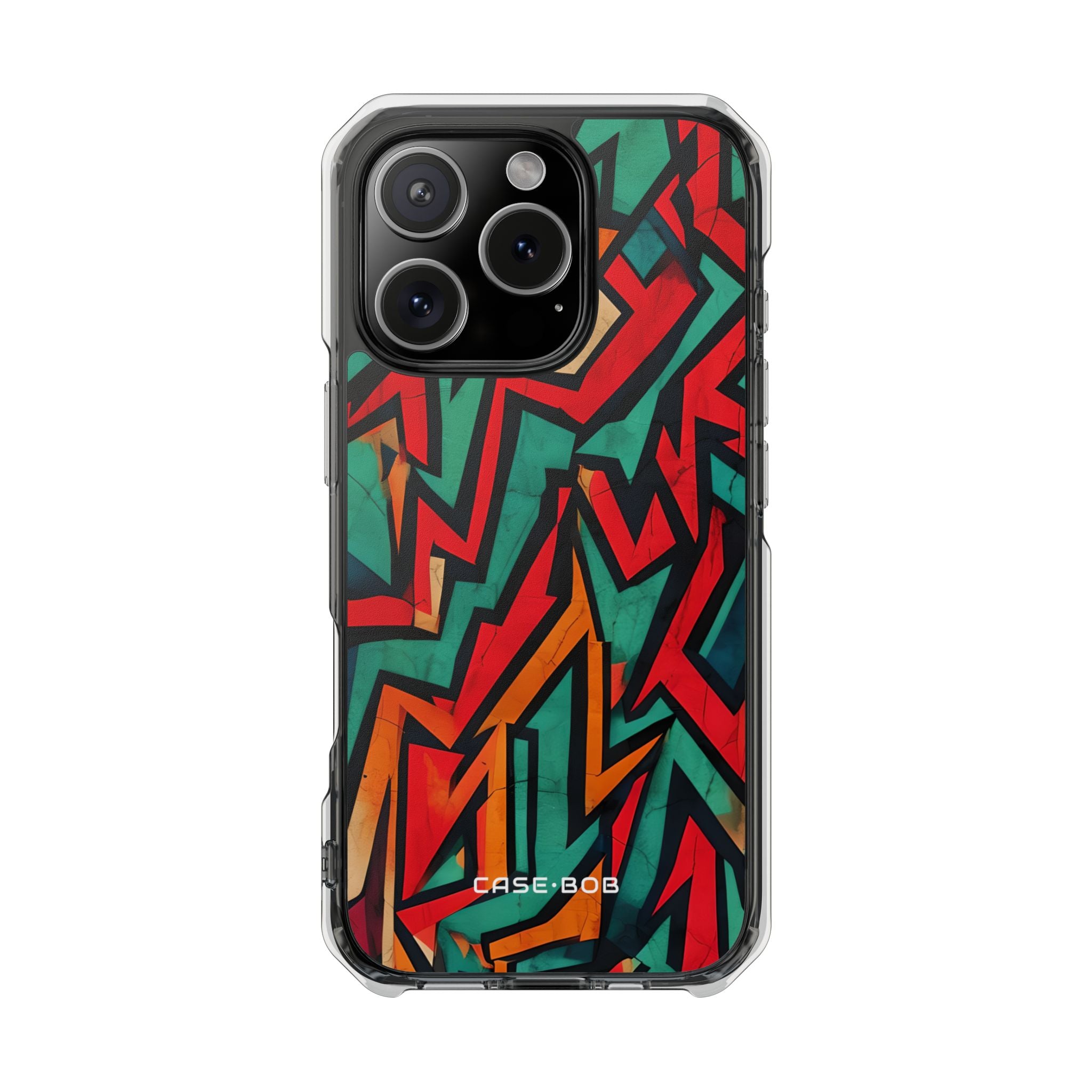Crimson Zigzag iPhone 16 Pro Case - Impact