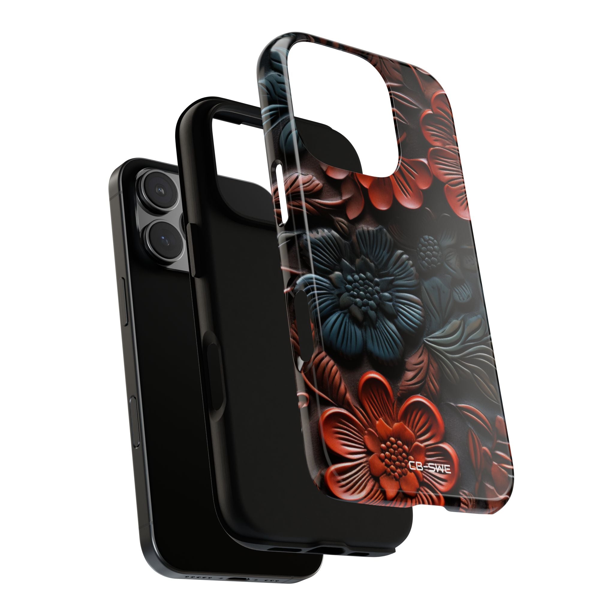 Sculpted Floral Elegance - iPhone Case