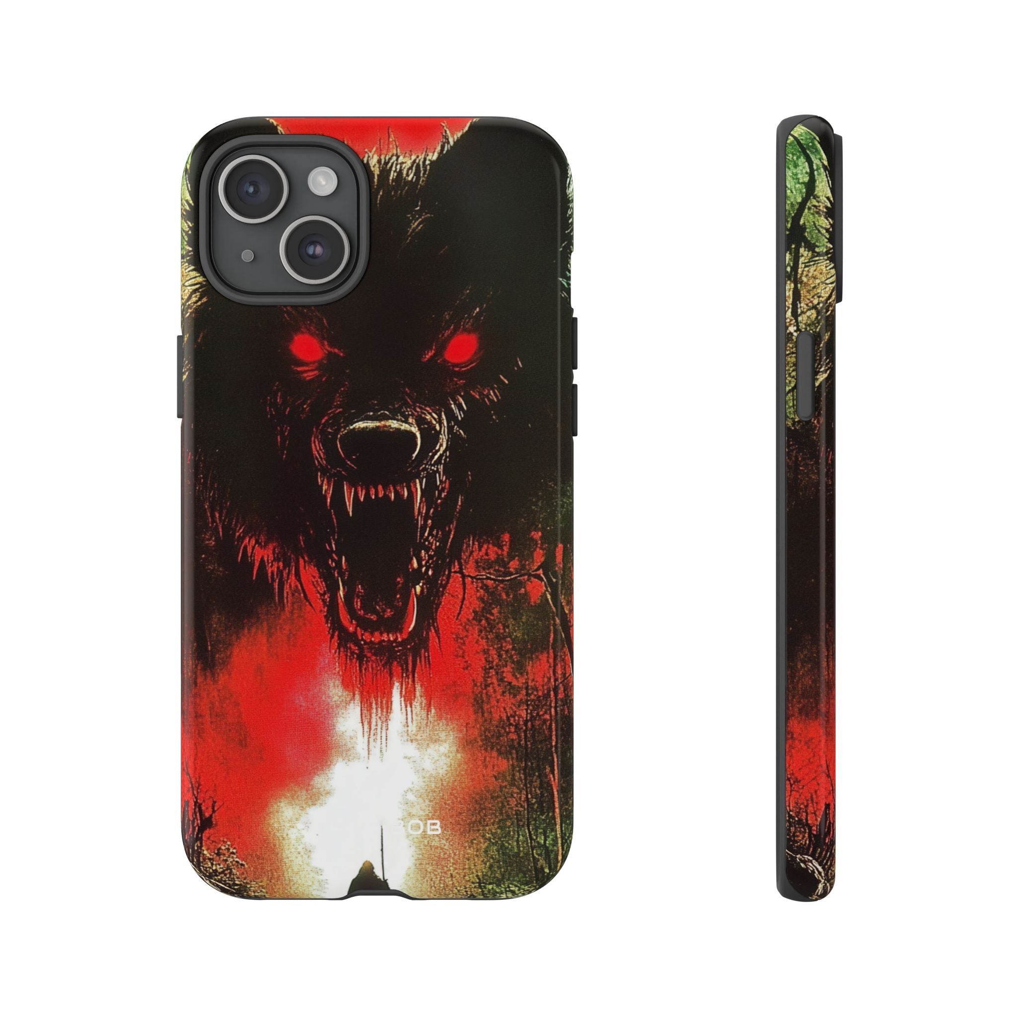 Crimson Wolf iPhone 15 Plus Case - Tough