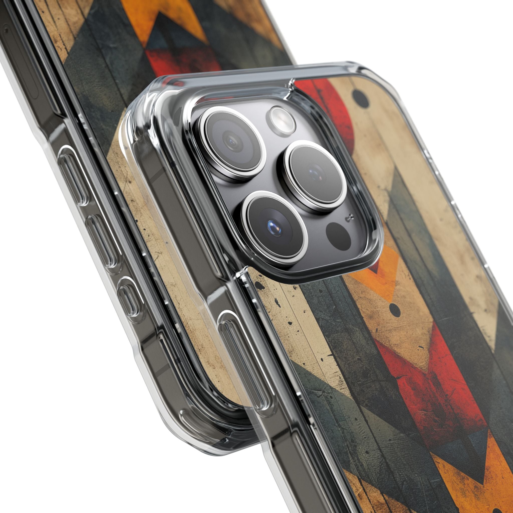 Geometric Fire Rise iPhone 15 - Impact Clear+