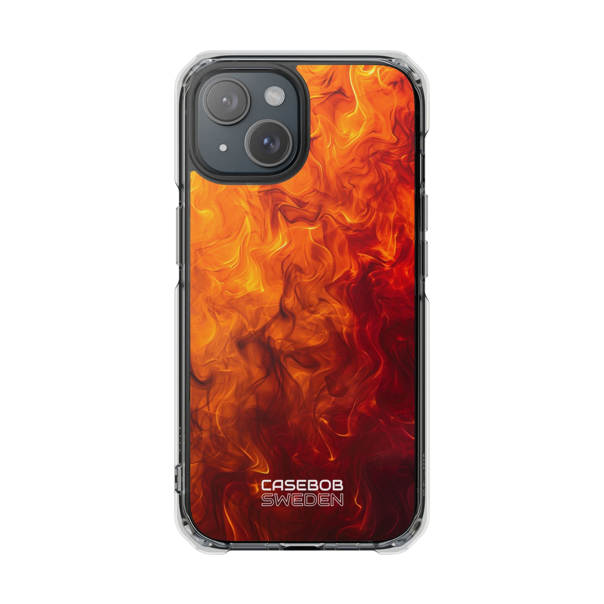 Flaming Energy Swirl iPhone 15 - Impact Clear+