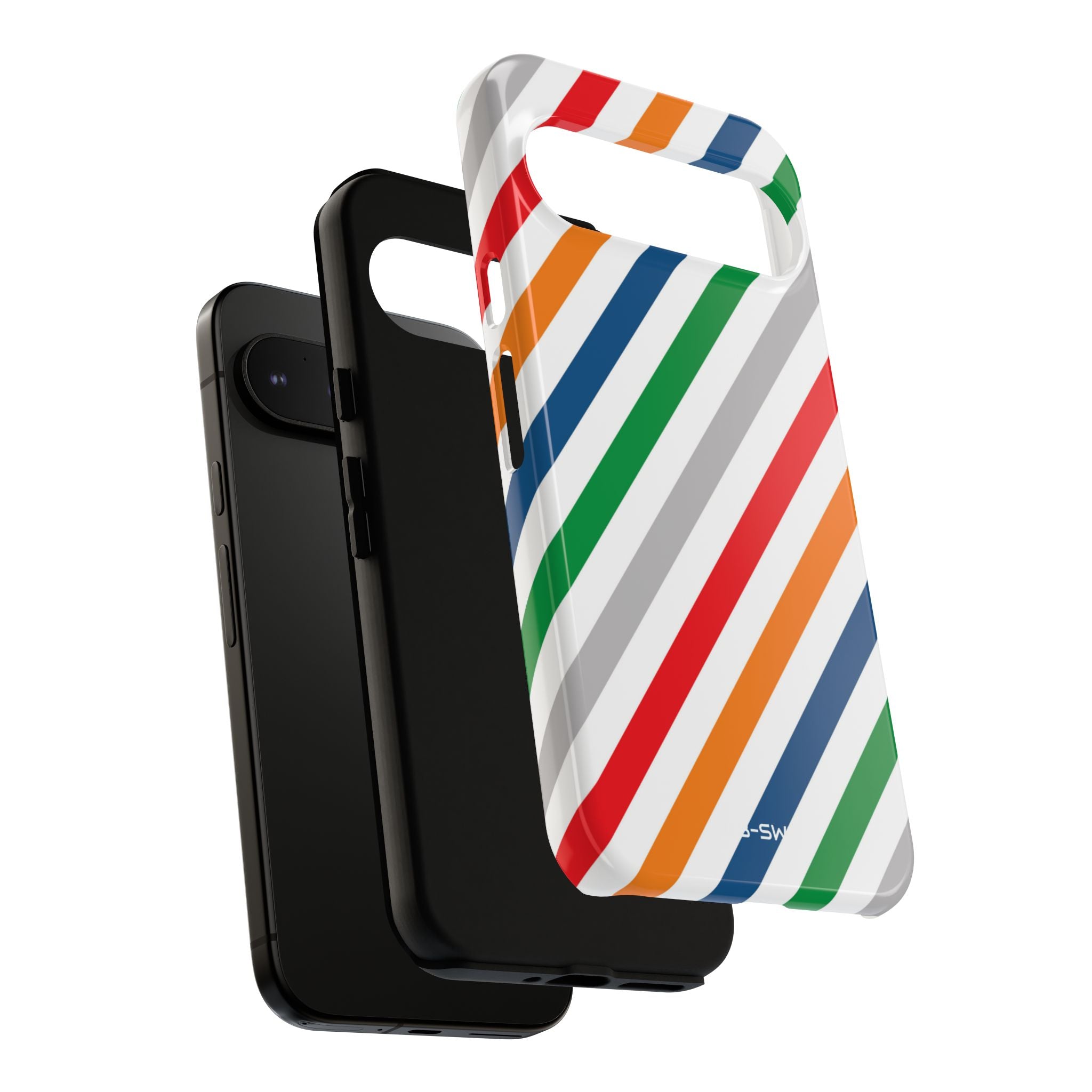 Vibrant Geometric Stripes - Google Pixel Case