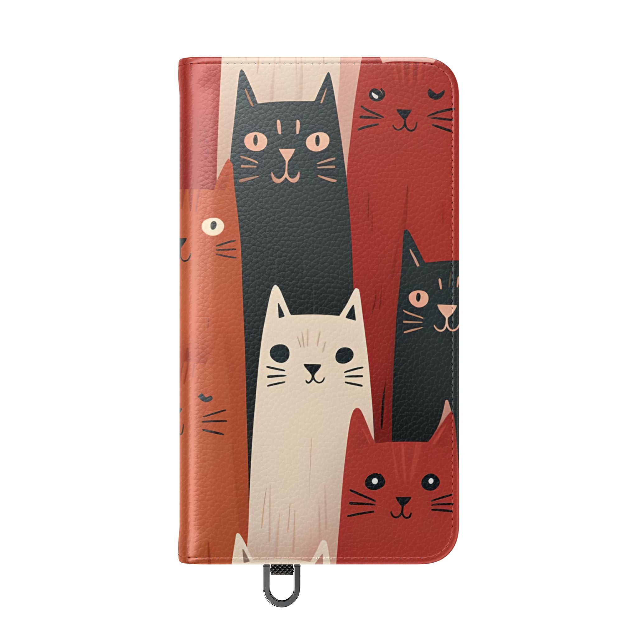 Cat Columns Orange - Samsung S24 Case - Wallet