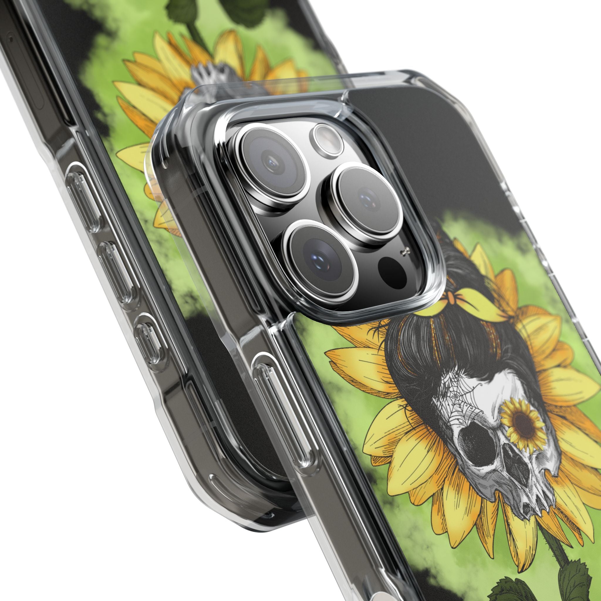 Sunflower Skull iPhone 16 Pro Case - Impact