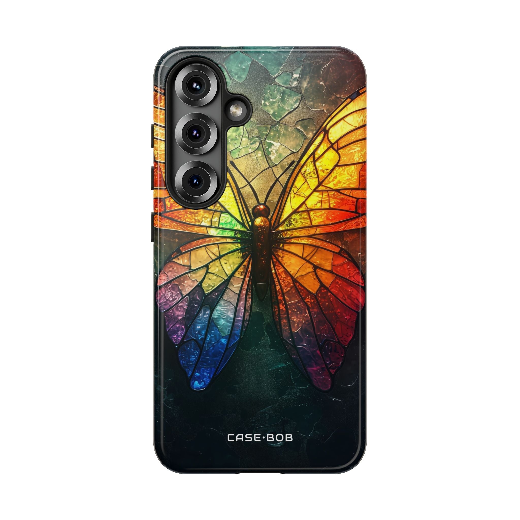 Stained Glass Butterfly Samsung S25 Case - Tough