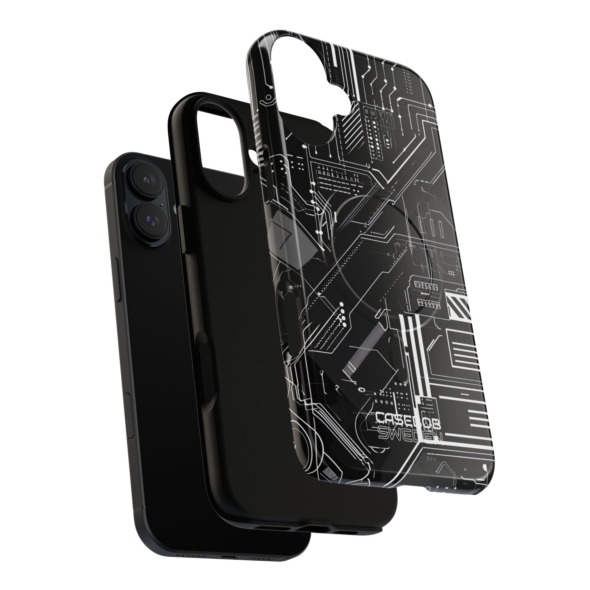 Futuristic Circuit Grid iPhone 16 - Tough+