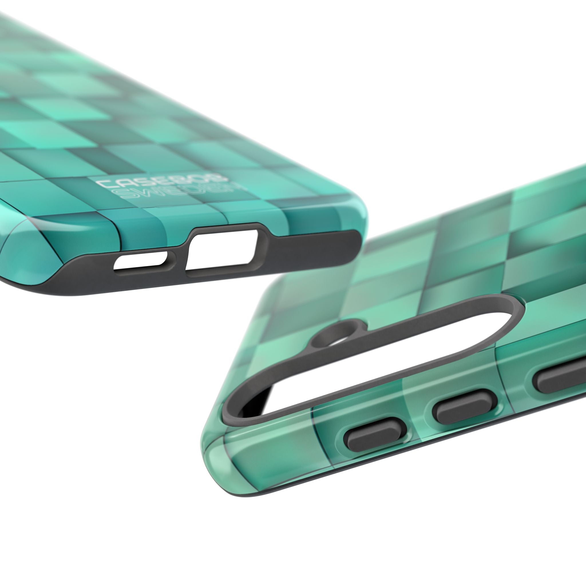 Gevouwen Blauwe Vierkanten Samsung S25 - Tough