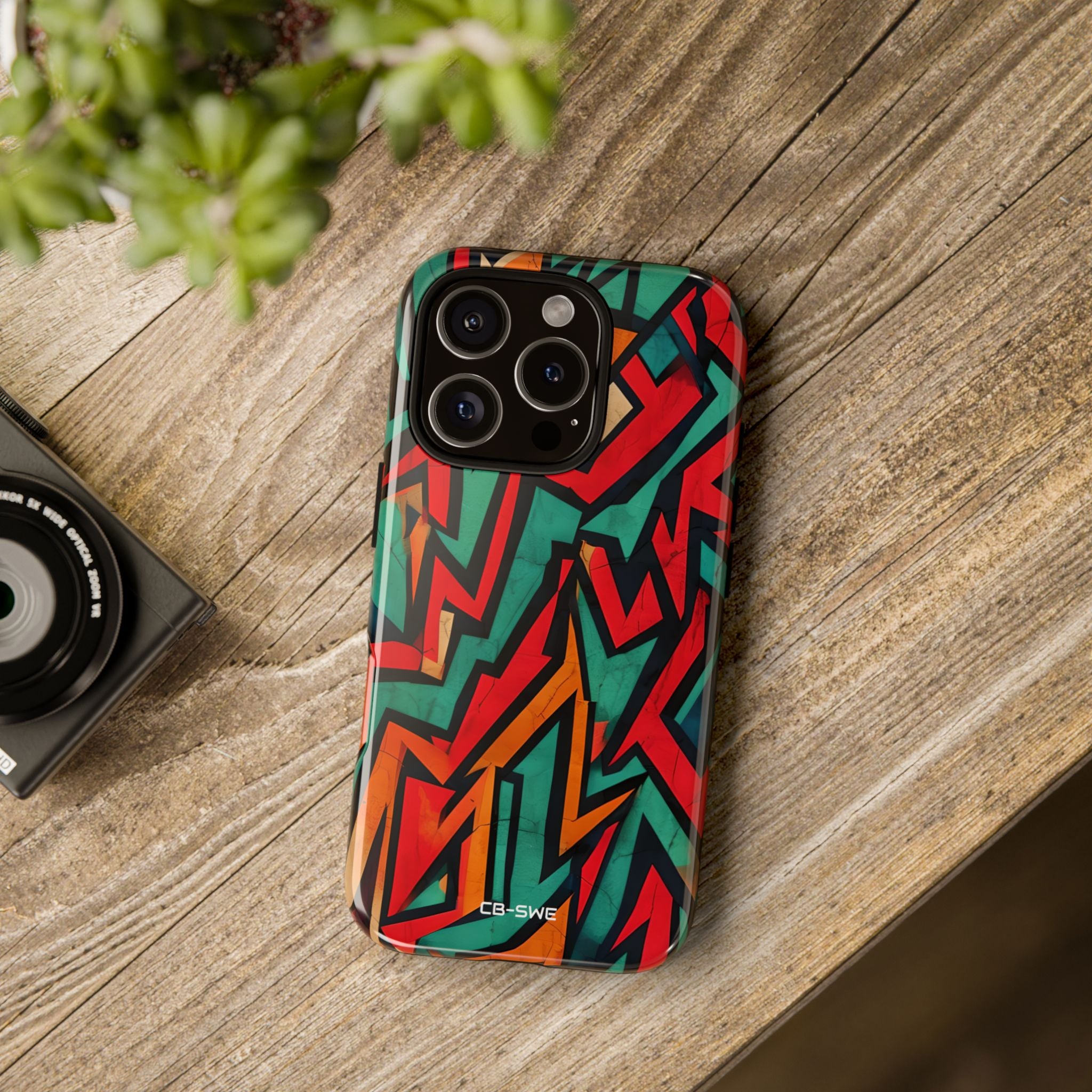 Vivid Geometry Dance - iPhone Case
