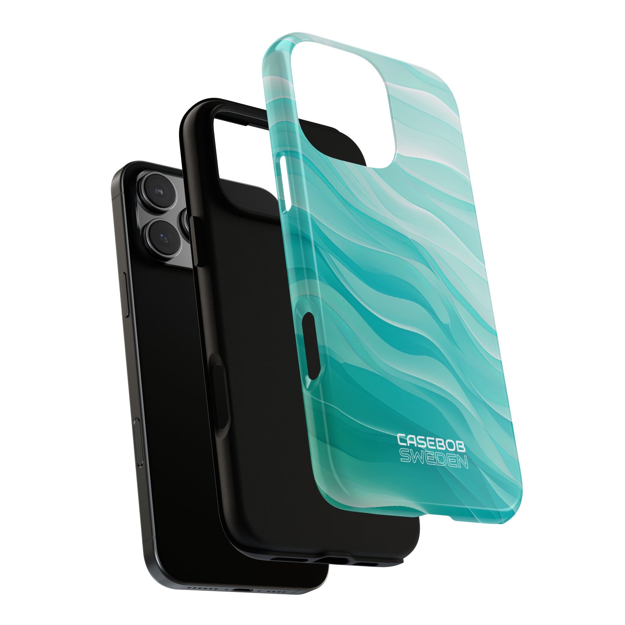 Soothing Aqua Waves iPhone 16 - Tough