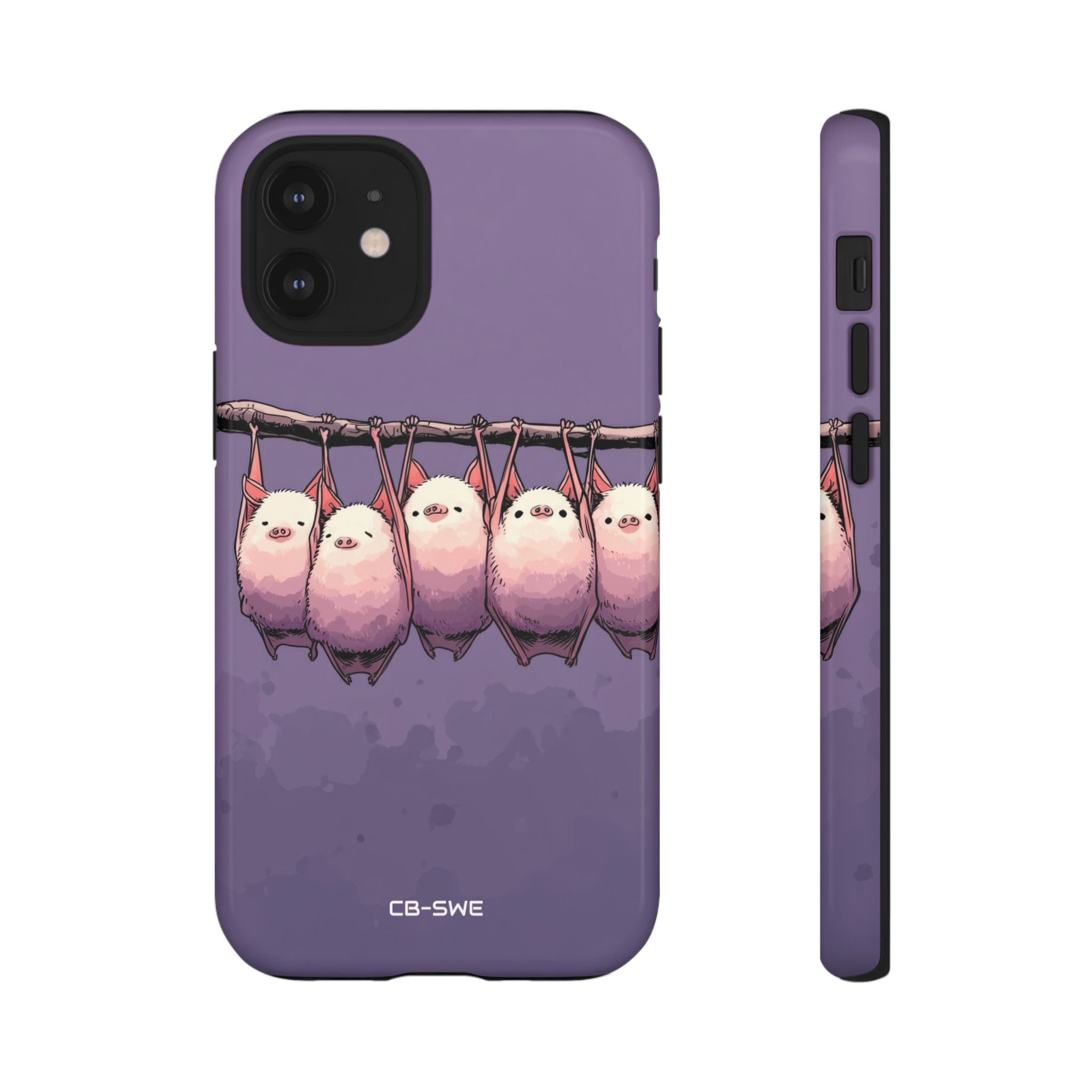 Bats Hang Playfully - iPhone Case