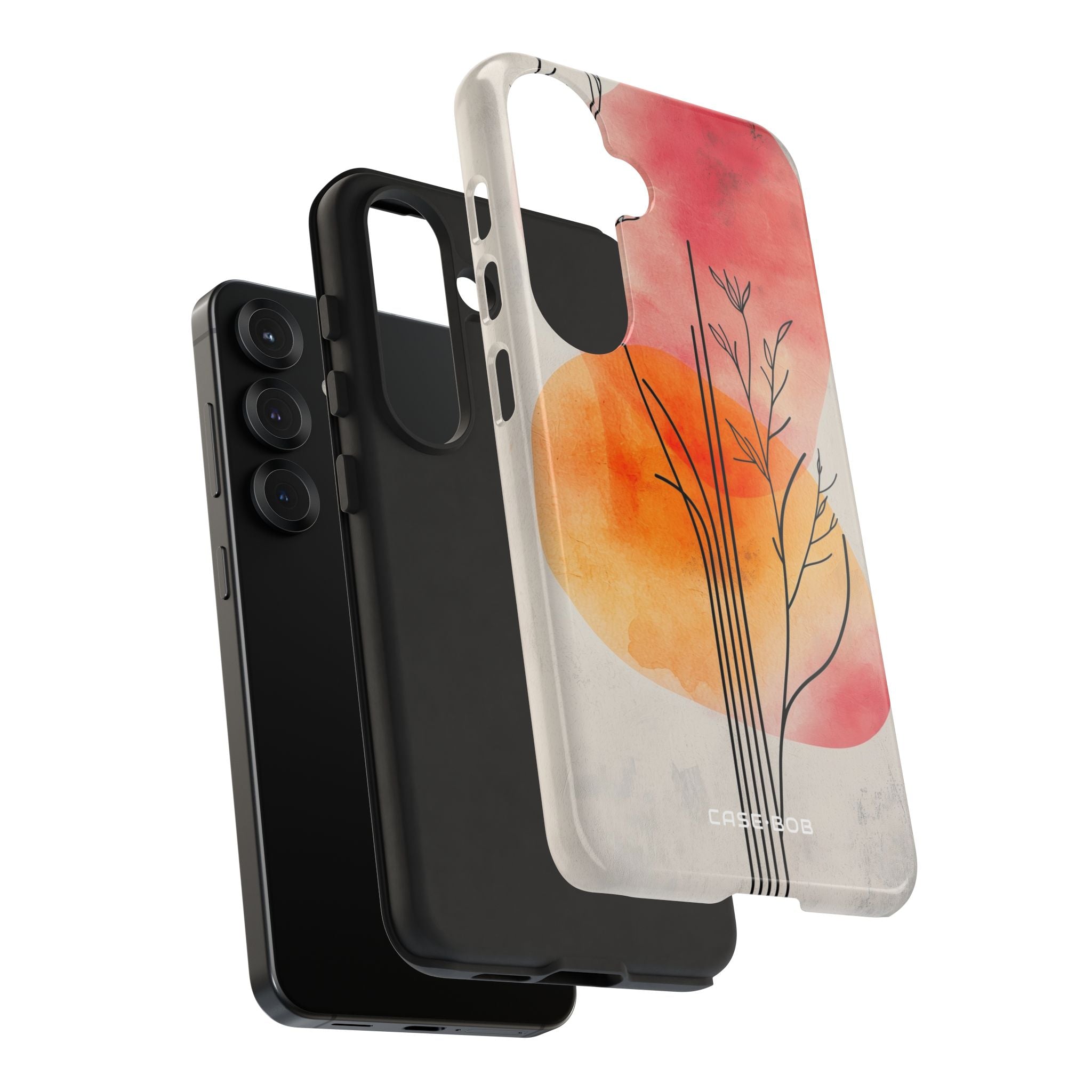 Curved Stem Sunset Samsung S25 Case - Tough