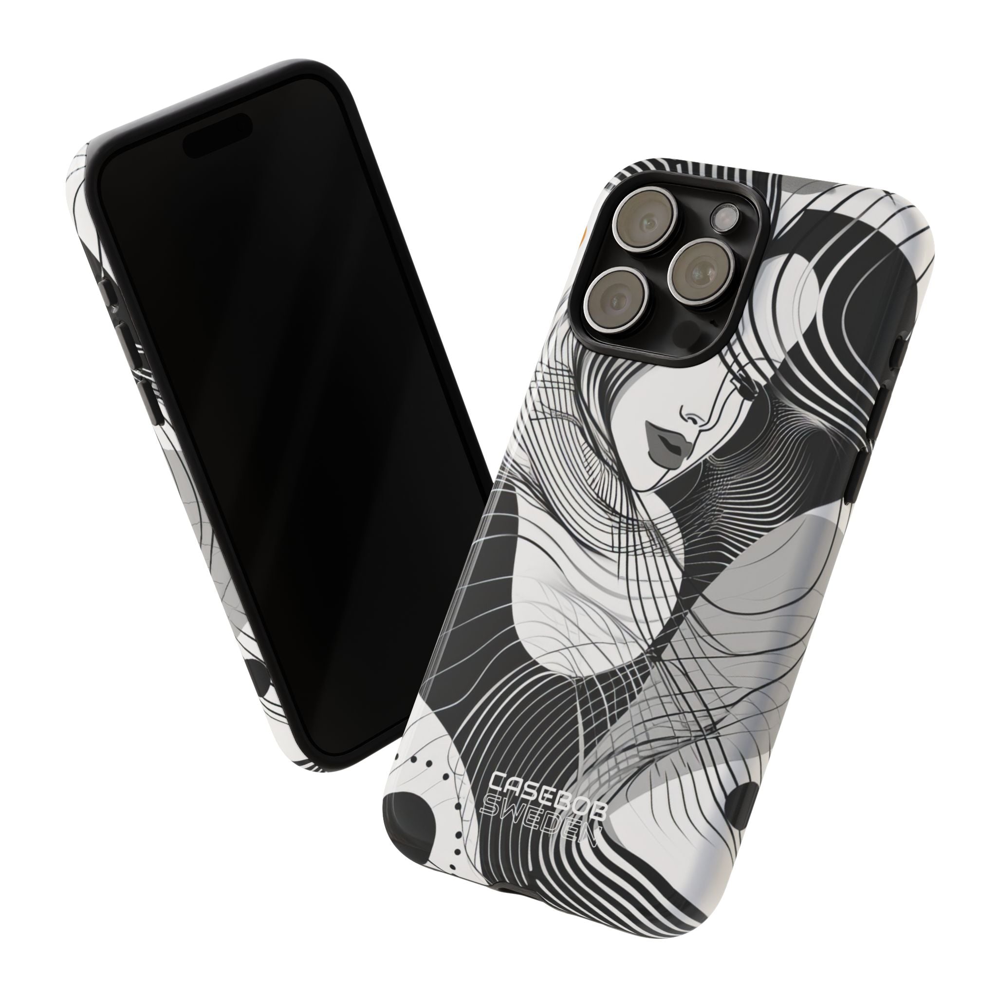 Orange Wave Motion iPhone 15 - Tough