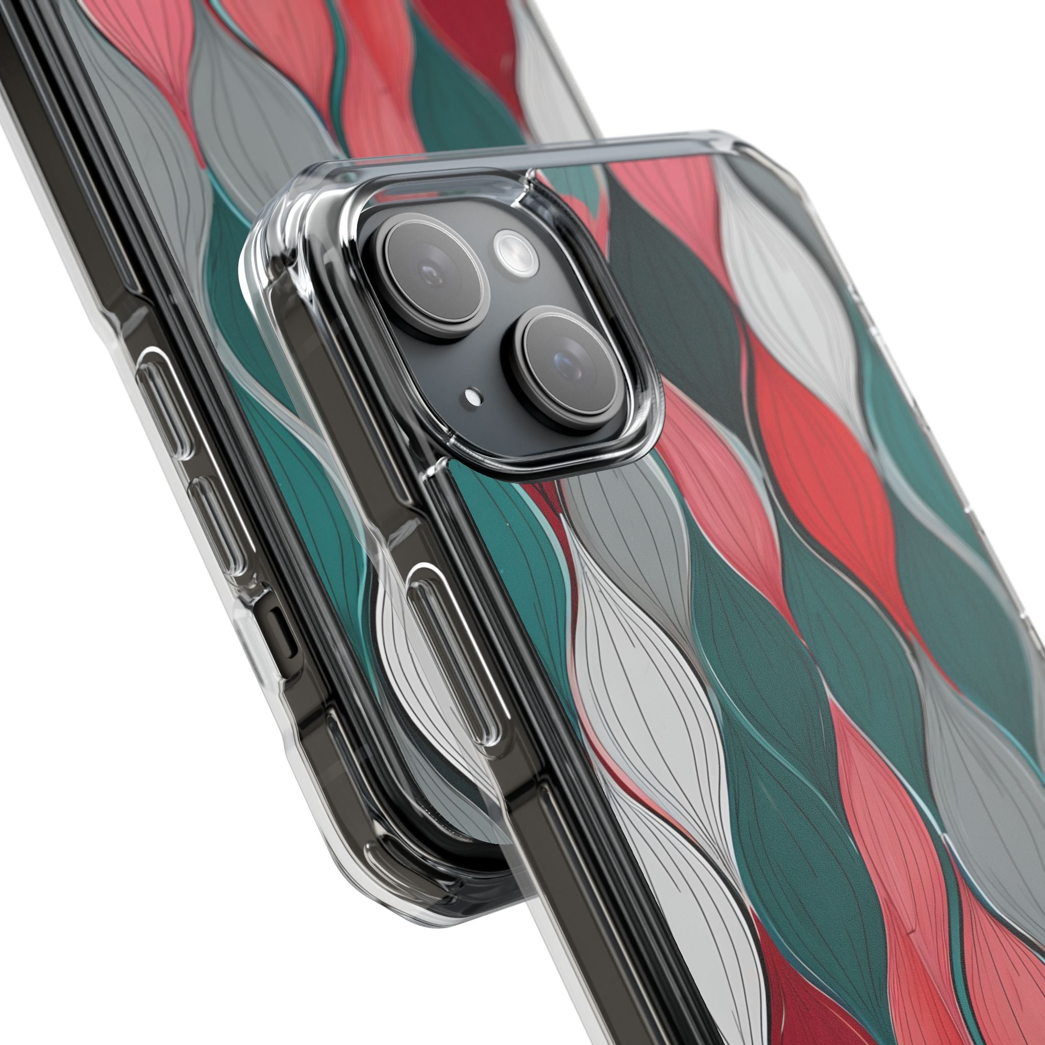 Leaf Cascade Teal iPhone 15 Plus Case - Impact