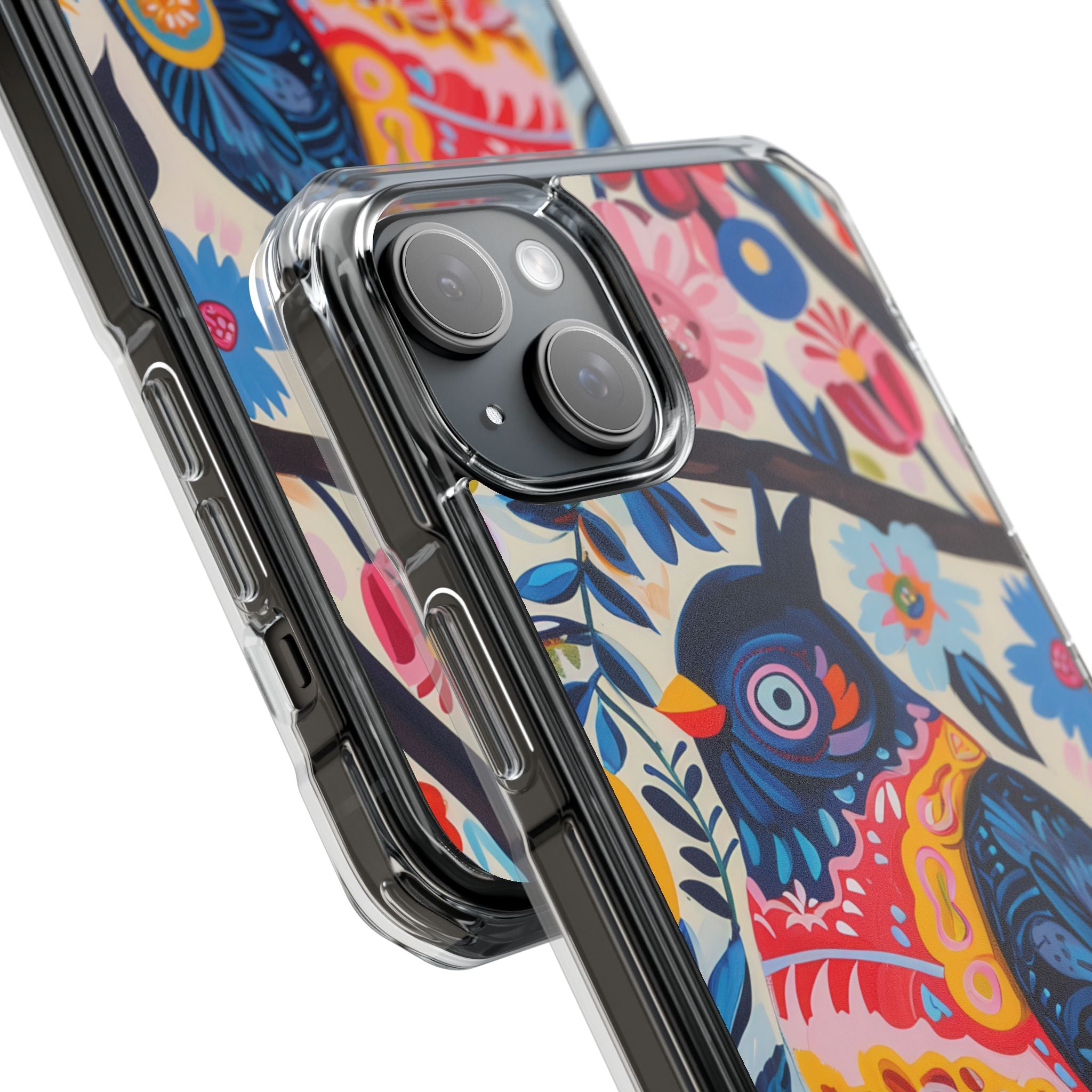 Whimsical Owl Garden iPhone 15 - Impact Clear+