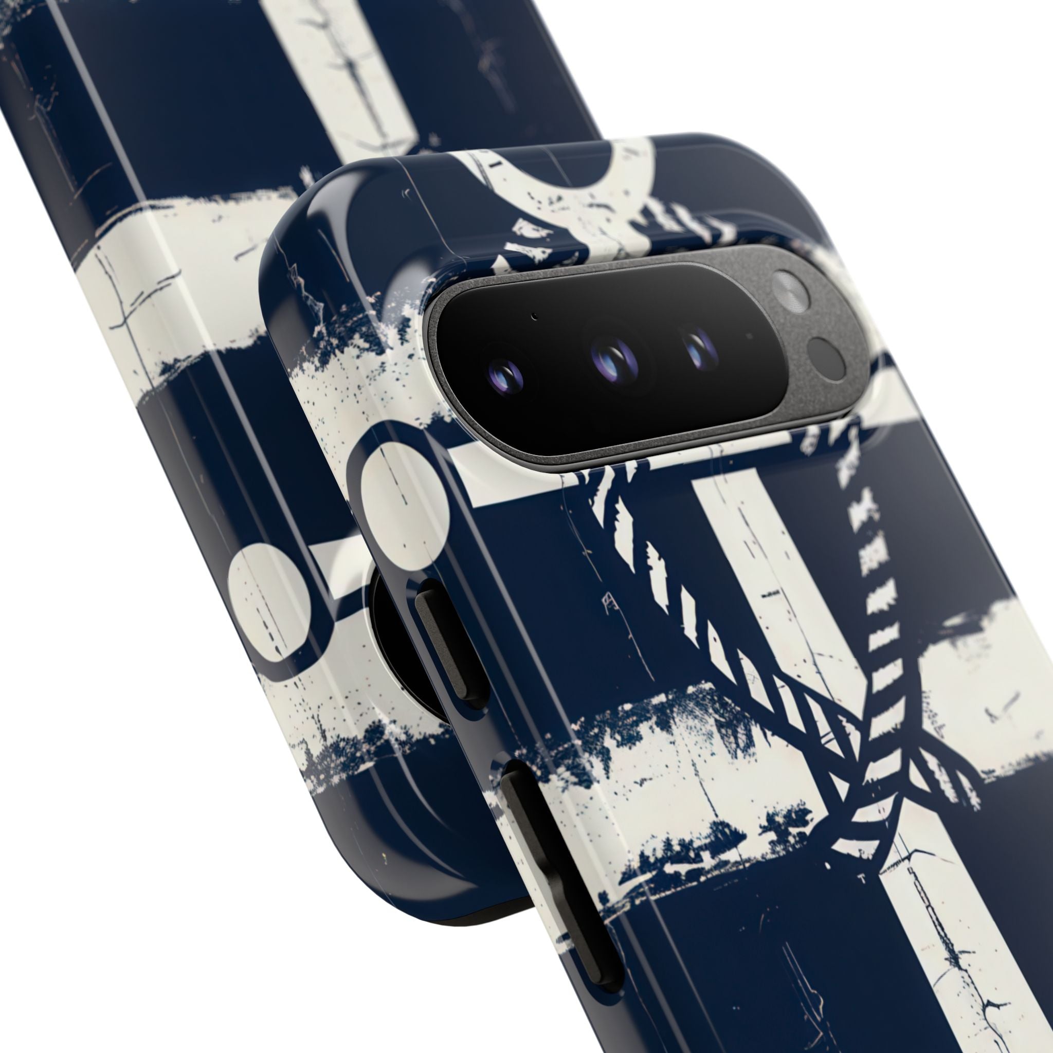 Navy Anchor Stripes Google Pixel 9 - Tough