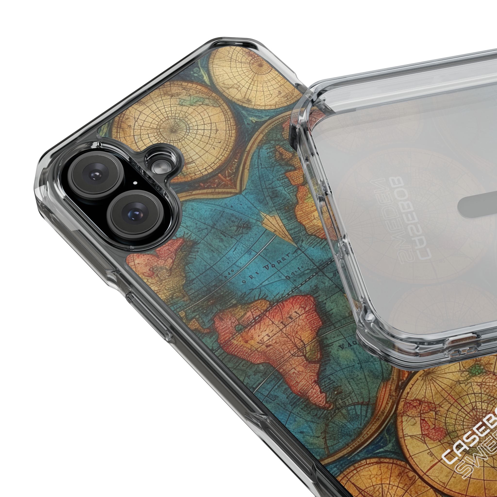 Vintage World Map iPhone 16 - Impact Clear+