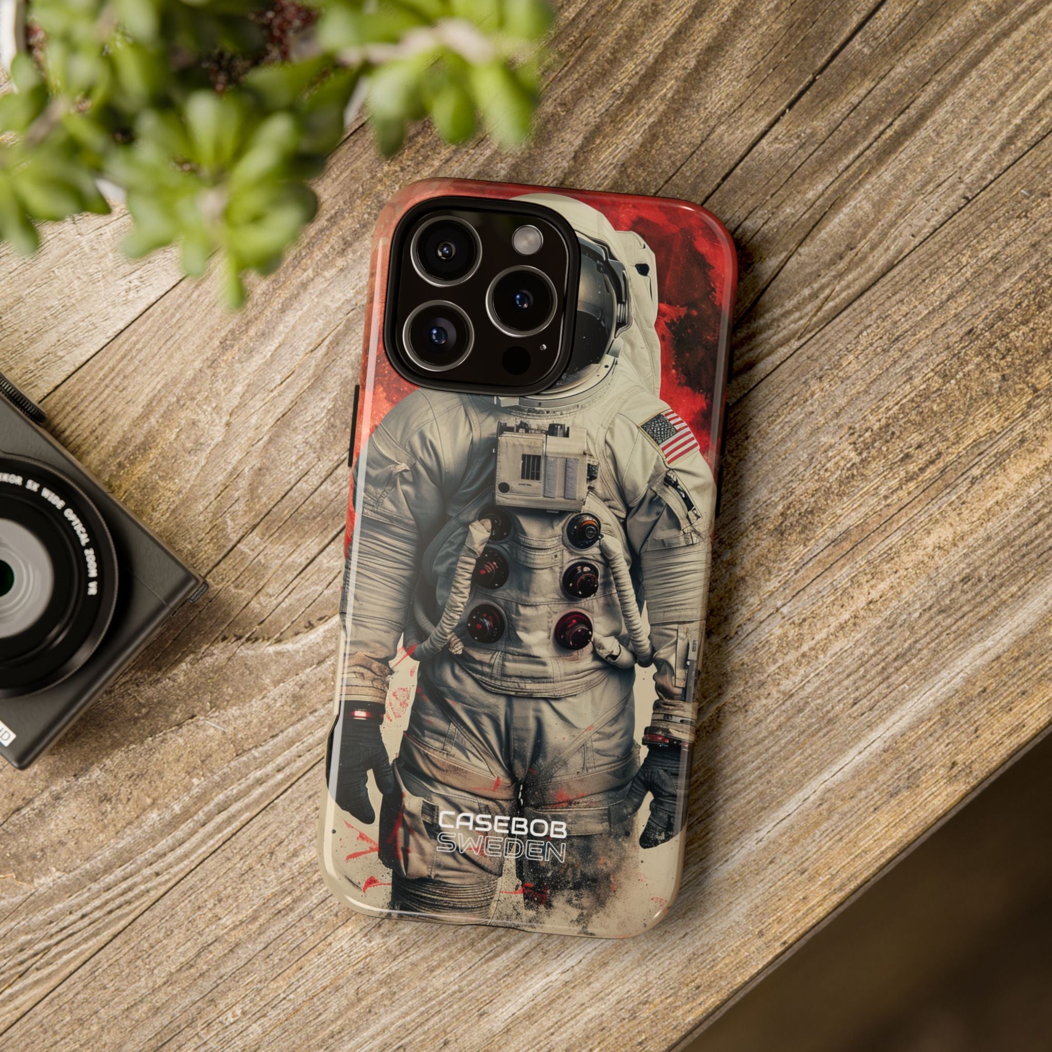 Crimson Spacewalk Dream iPhone 16 - Tough